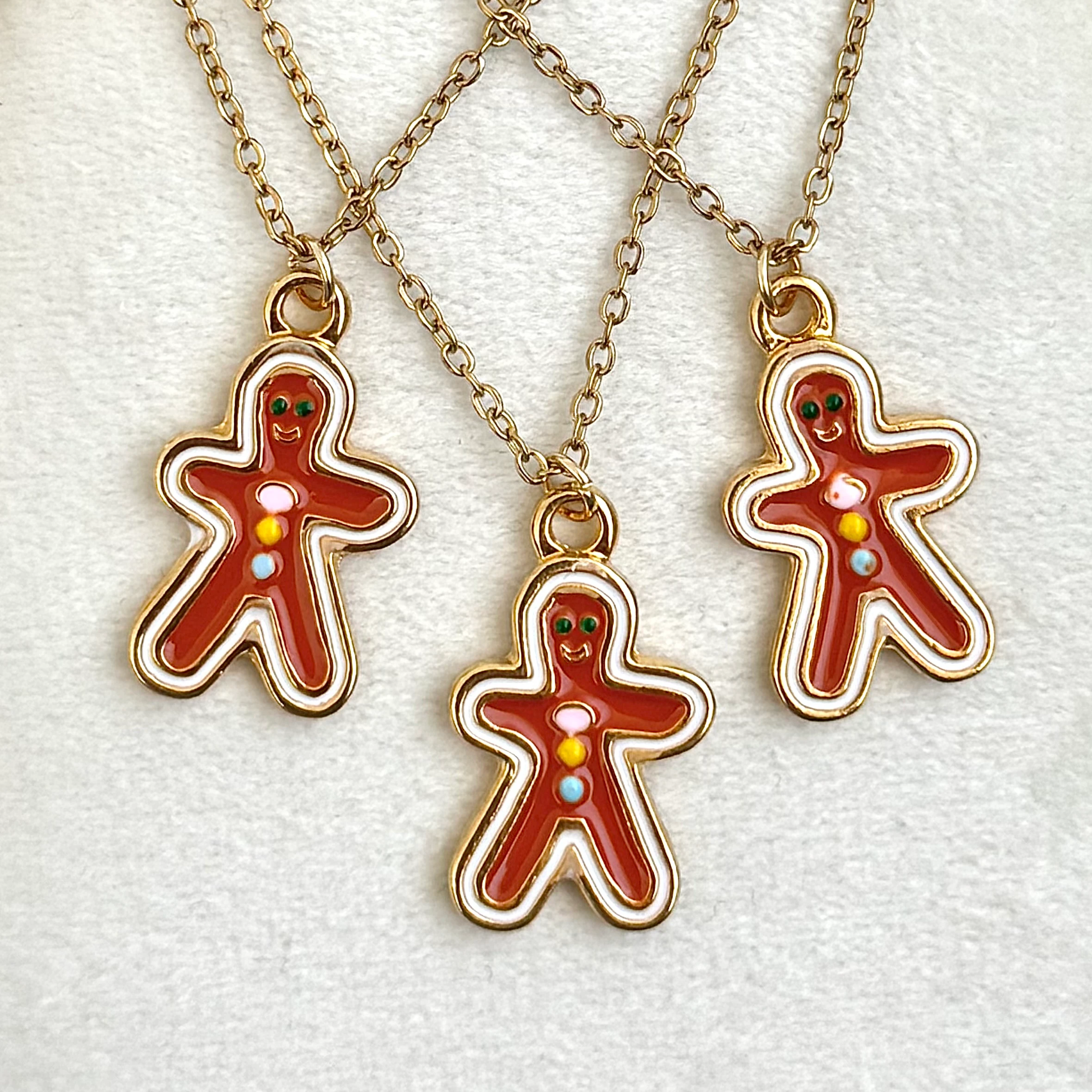 Çelik | Kurabiye adam kolye 