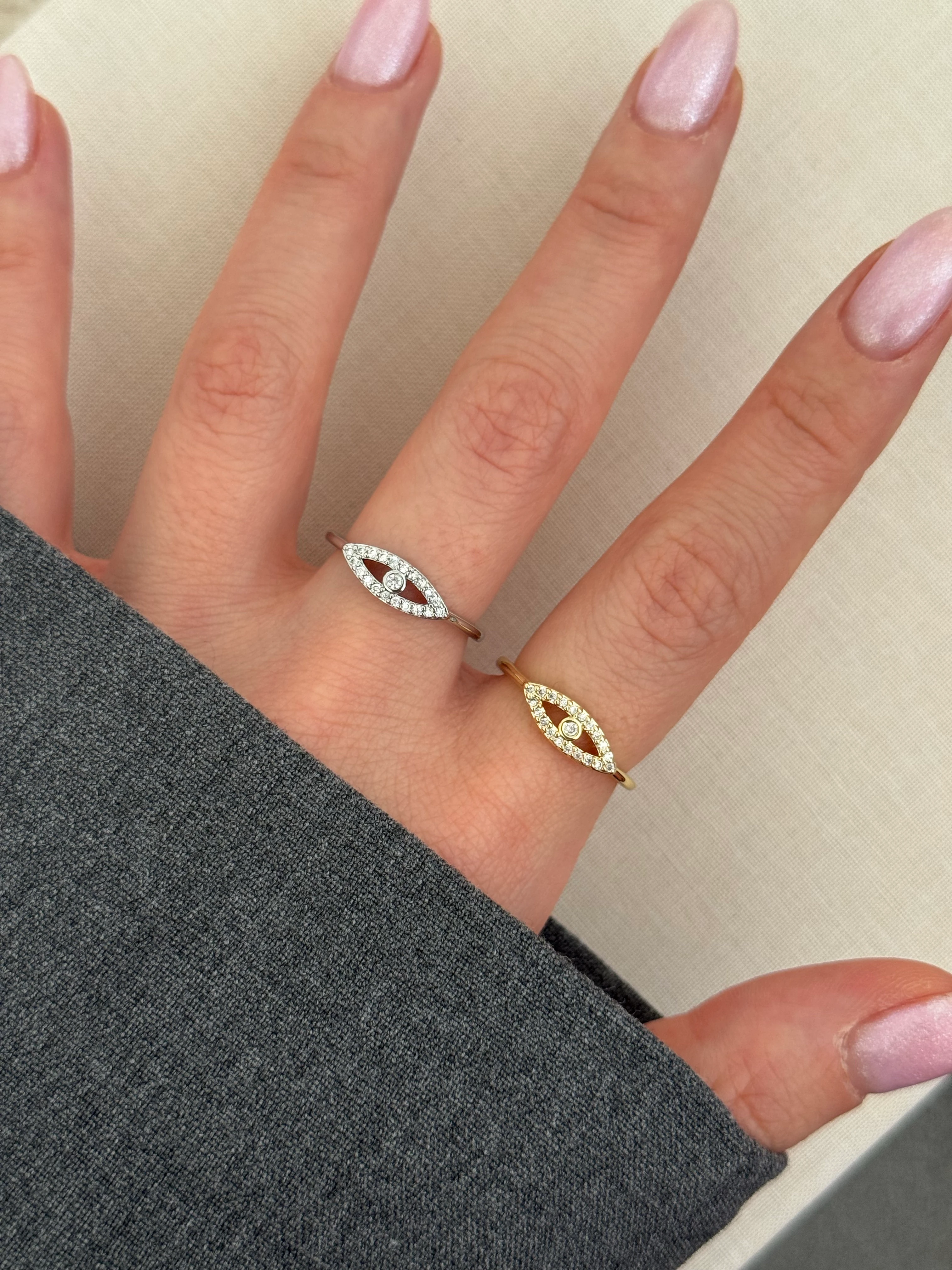 Gold | Taşlı göz yüzük 