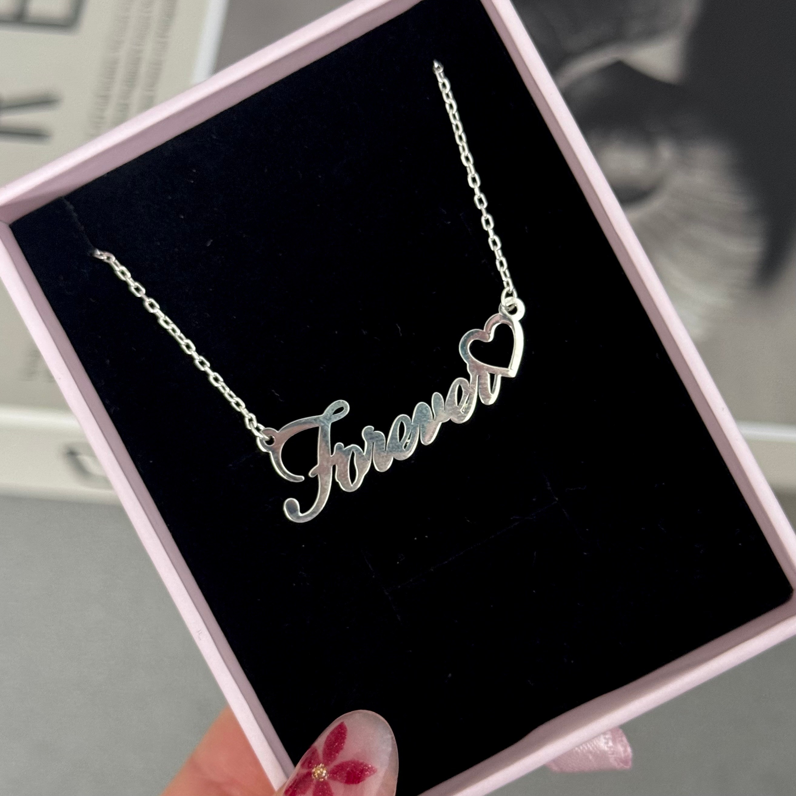 925 ayar gümüş silver ‘’Forever’’ kolye 