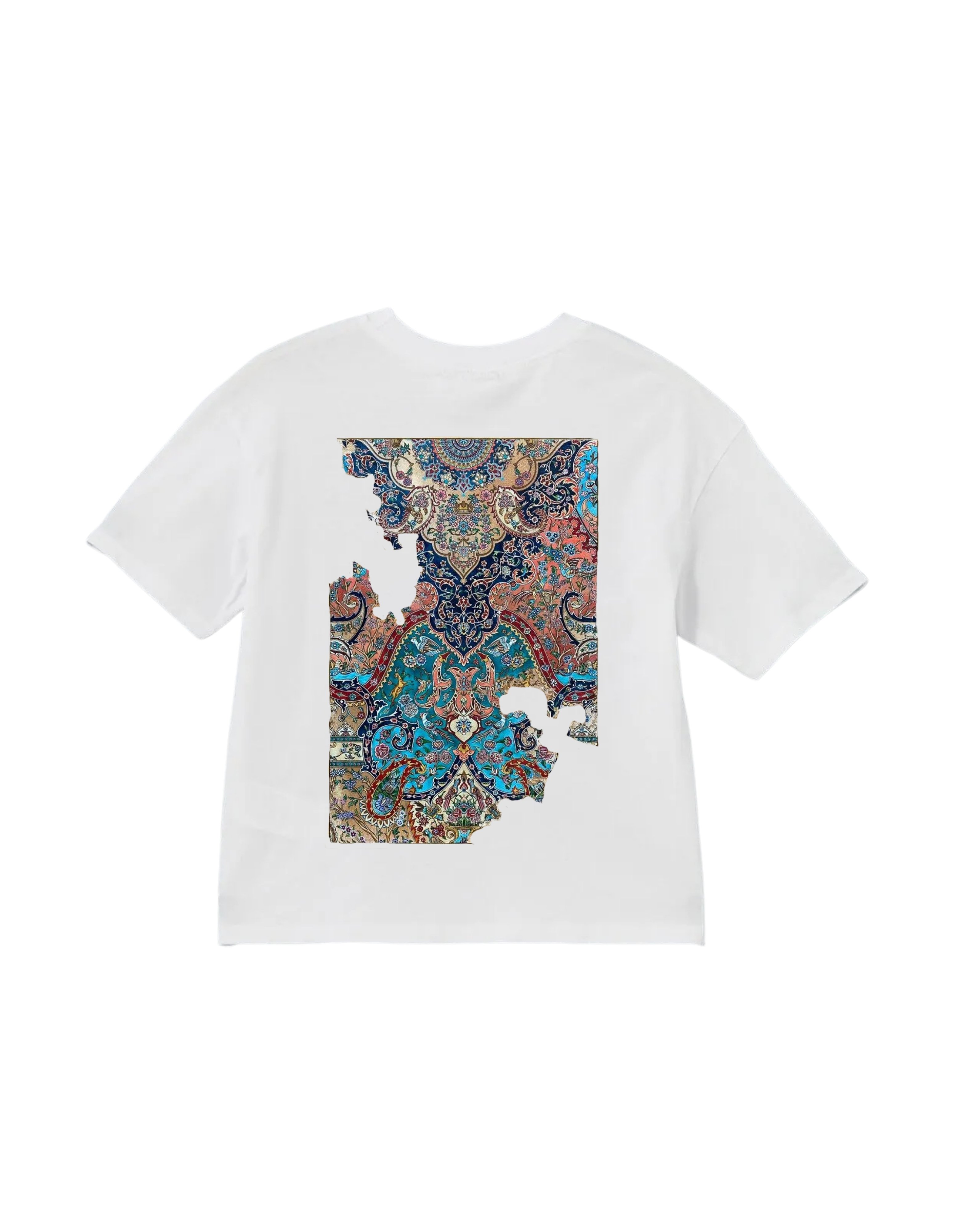 Köklü Zarafet Oversize Beyaz T-shirt
