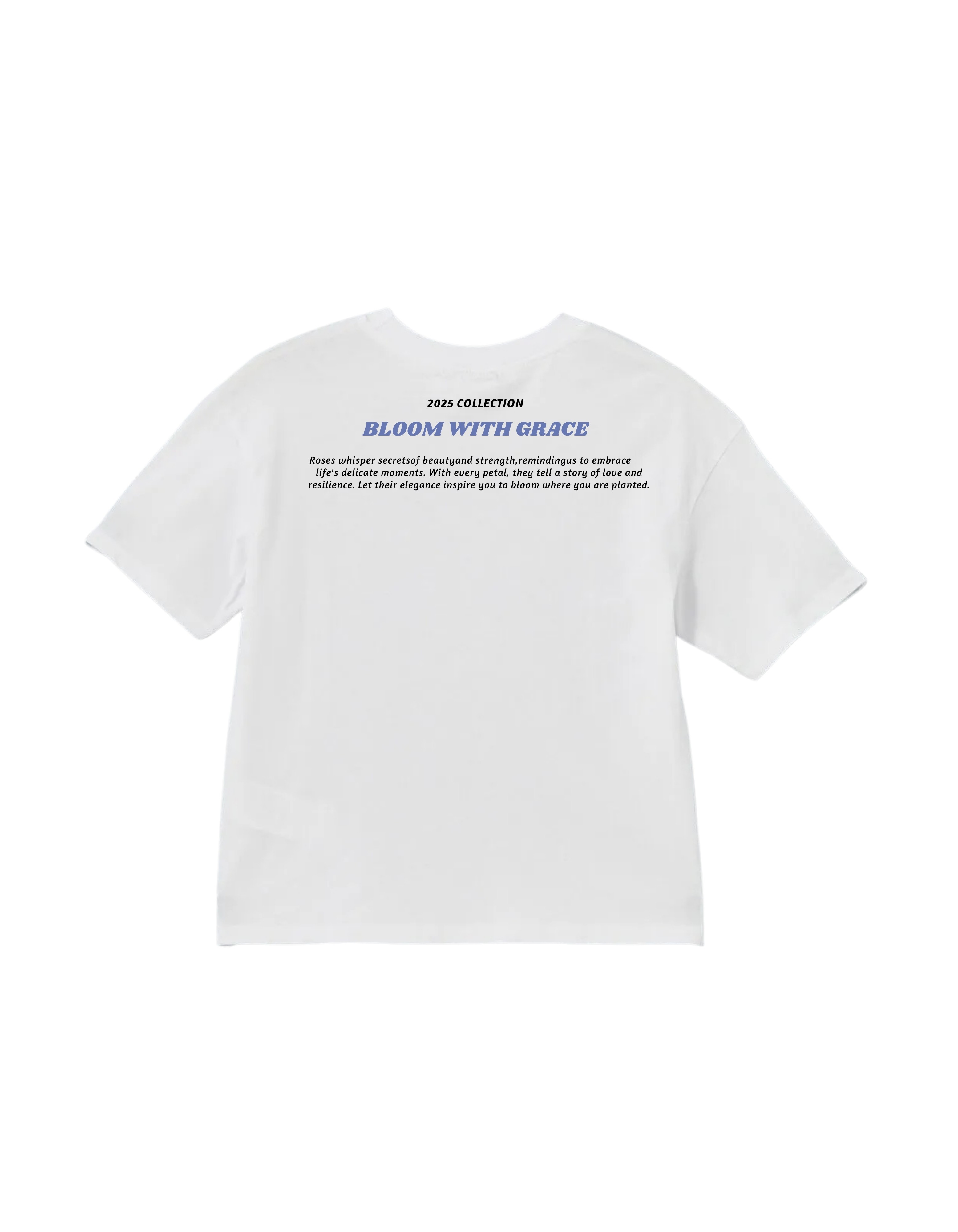 Zarafetin Çiçeği Oversize Beyaz T-shirt