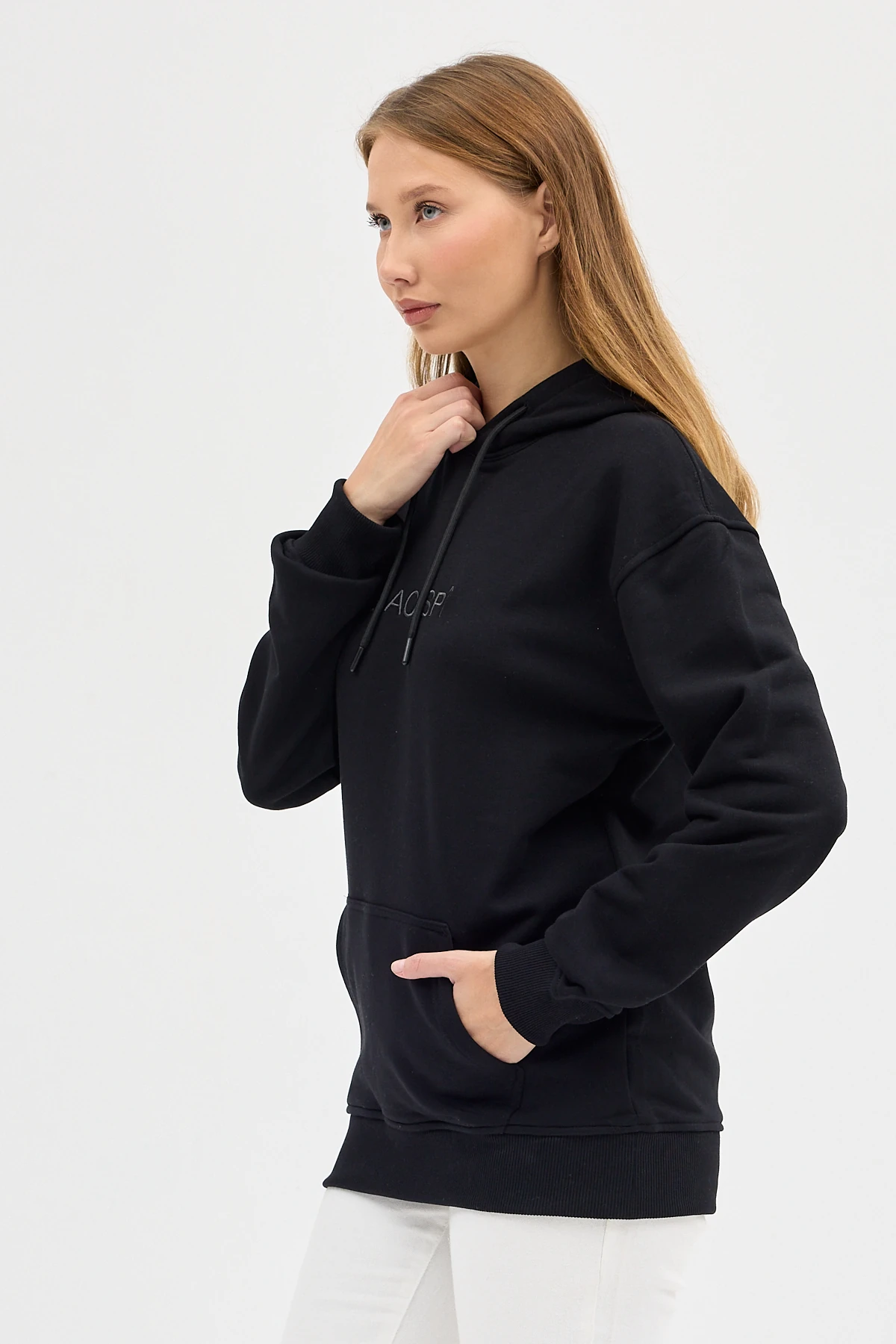 BLACK SPÎ Kadın Kapüşonlu Basic Sweatshirt
