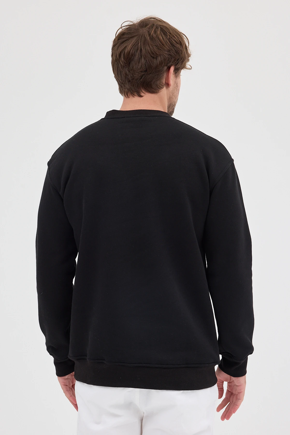 BLACK SPÎ Erkek Şardonlu Basic Sweatshirt
