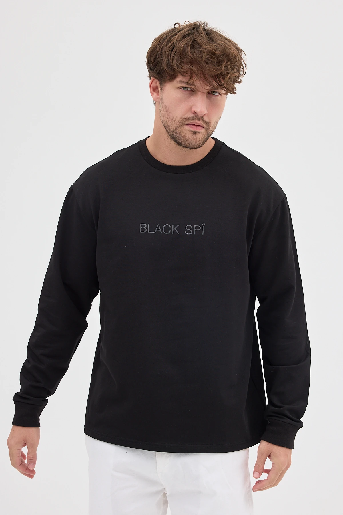 BLACK SPÎ Erkek Uzun Kollu Basic T-shirt