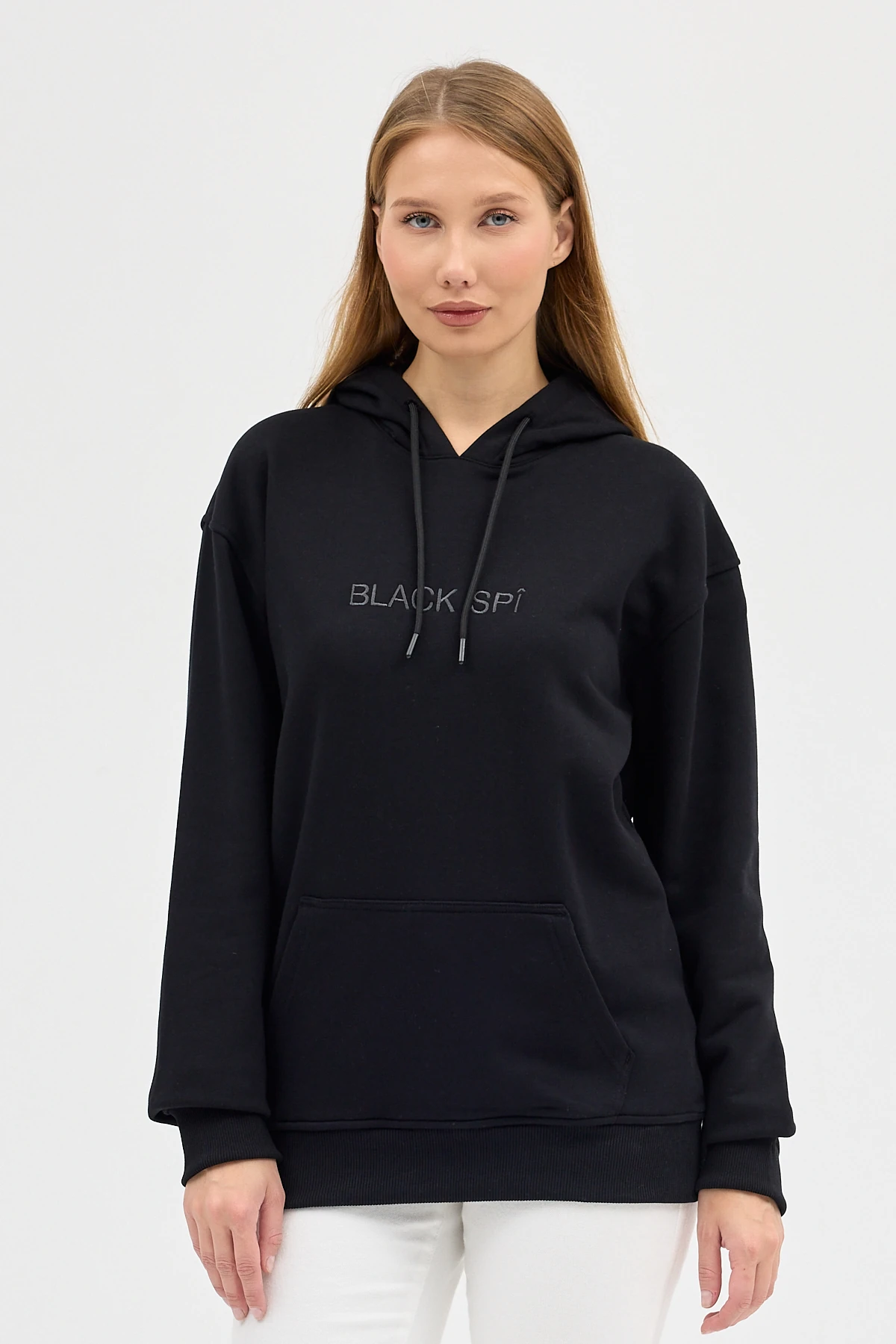 BLACK SPÎ Kadın Kapüşonlu Basic Sweatshirt