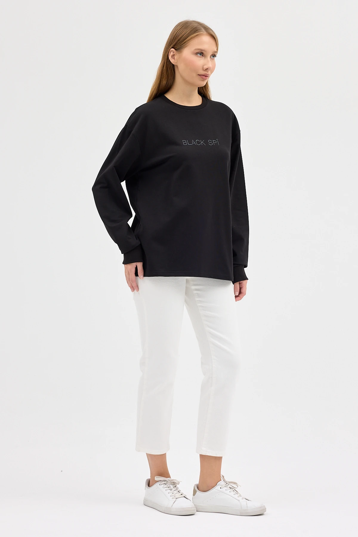 BLACK SPÎ Kadın Uzun Kollu Basic T-shirt