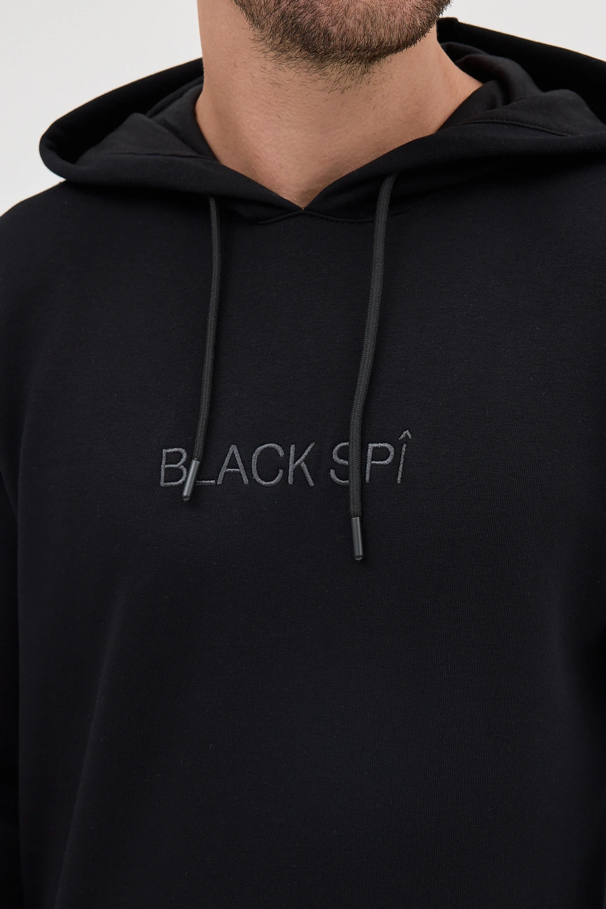 BLACK SPÎ Erkek Kapüşonlu Basic Sweatshirt