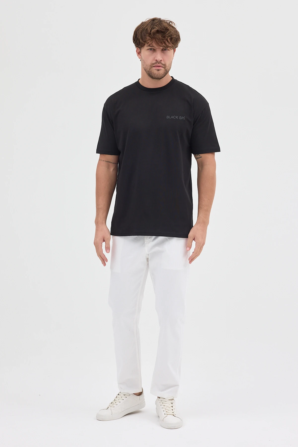 BLACK SPÎ Erkek Basic T-Shirt - Siyah