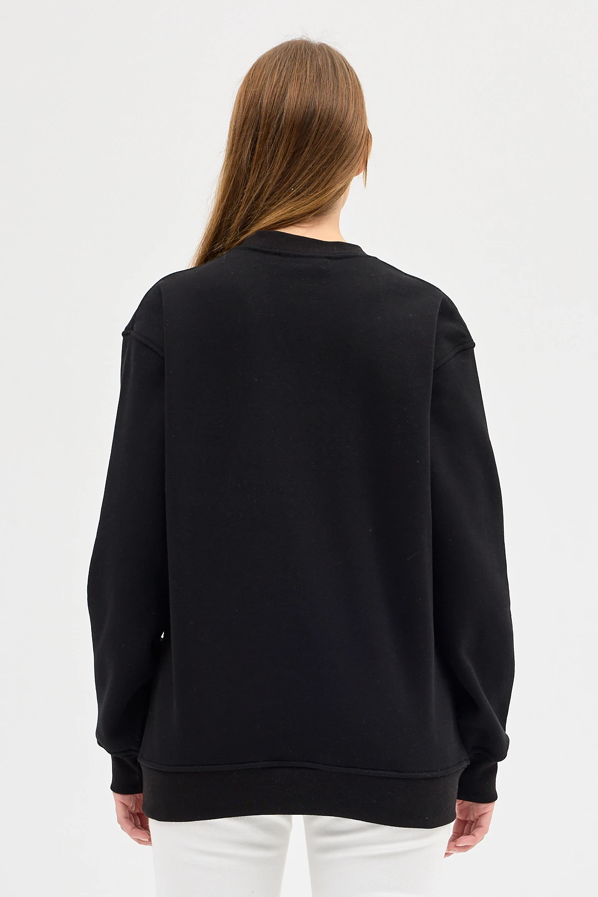 BLACK SPÎ Kadın Şardonlu Basic Sweatshirt