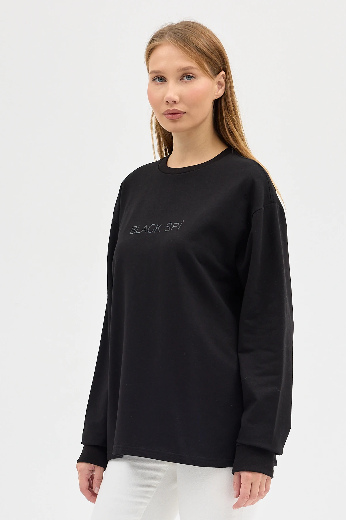 BLACK SPÎ Kadın Uzun Kollu Basic T-shirt