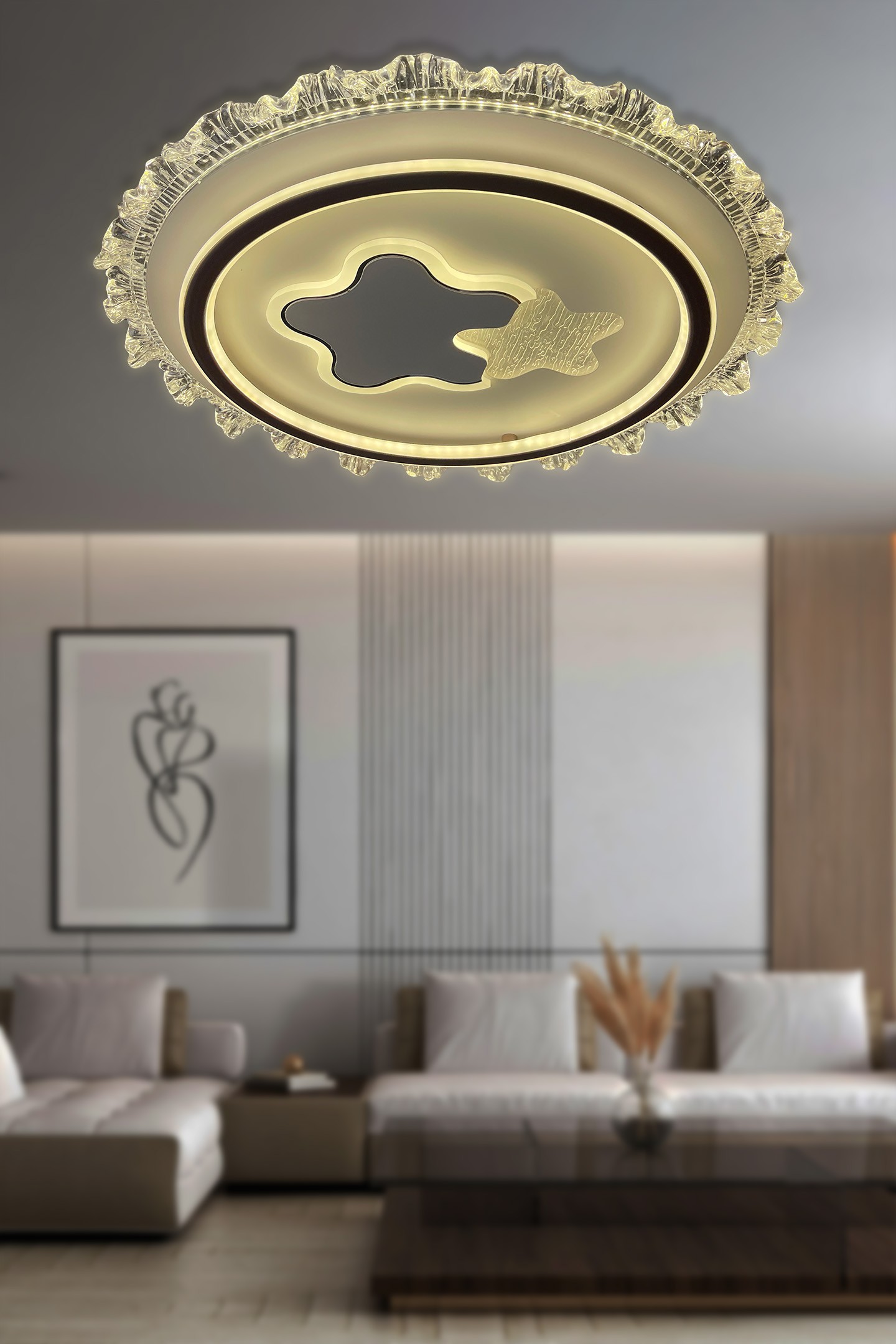 Modaluna Plafonyer Kumandalı Led Avize