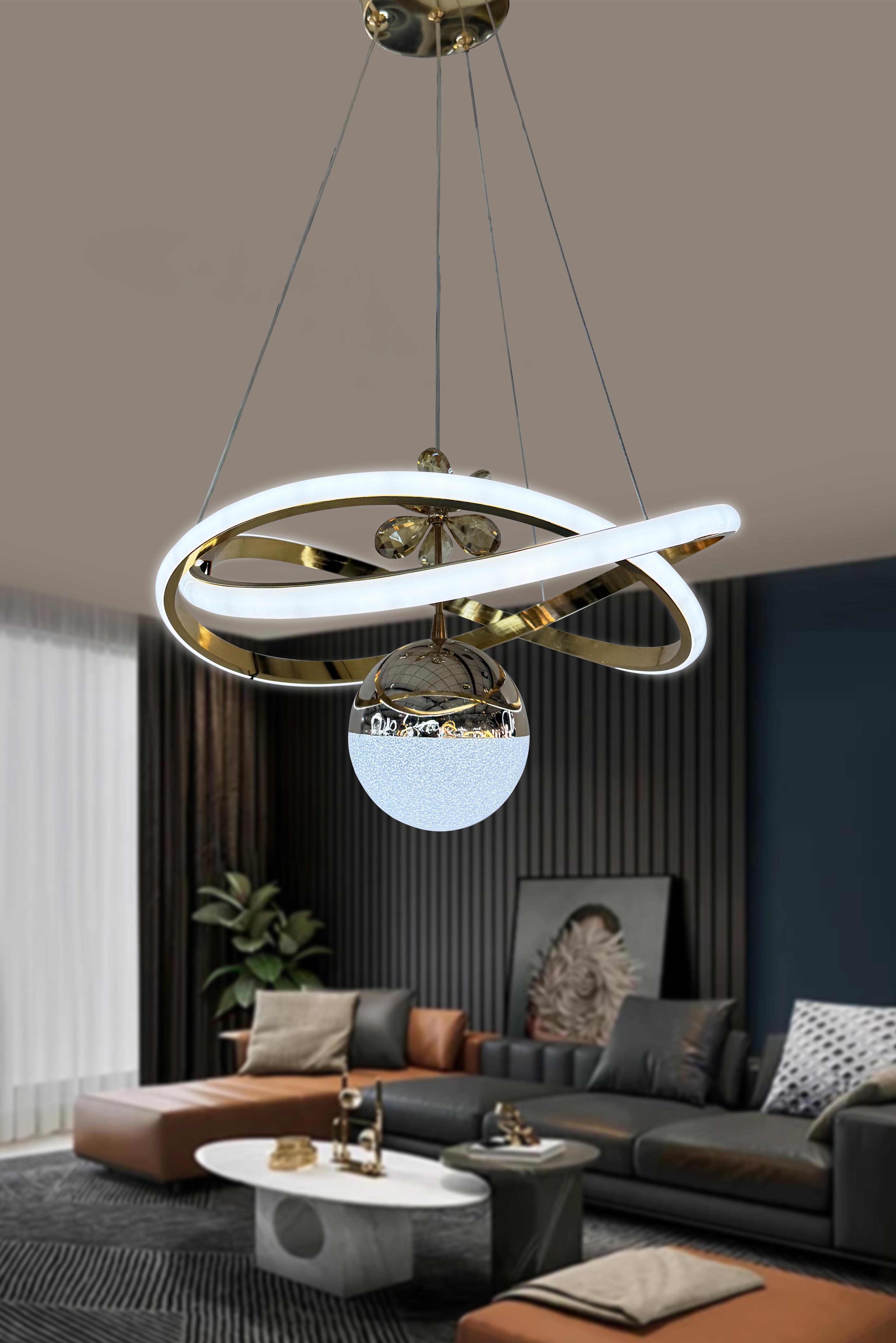 Dalga Tek Toplu Led Avize