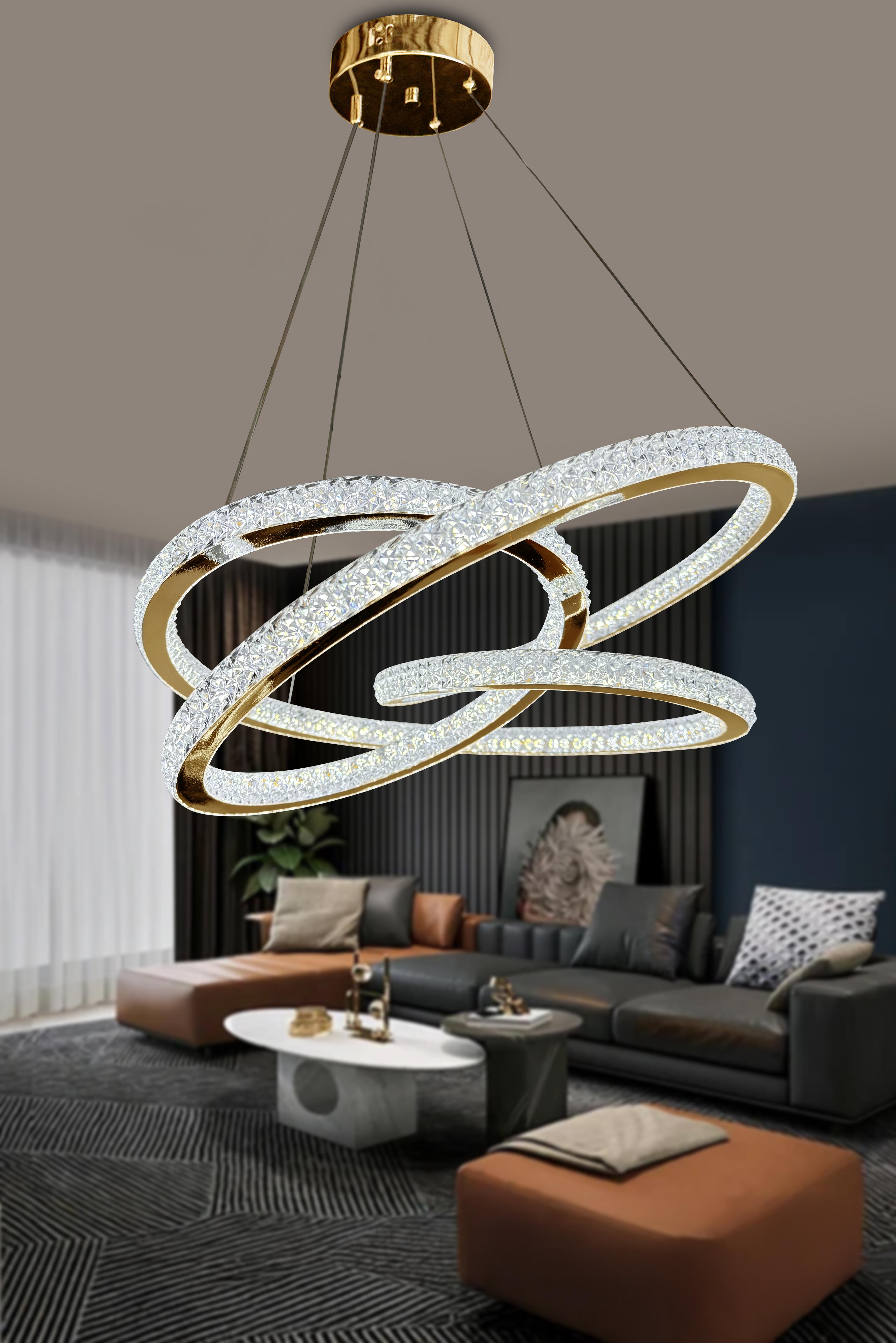 Akrilik Çift Yönlü Galaksi İthal Yüksek Işık Gücü Uzun ömürlü Modern Led Avize