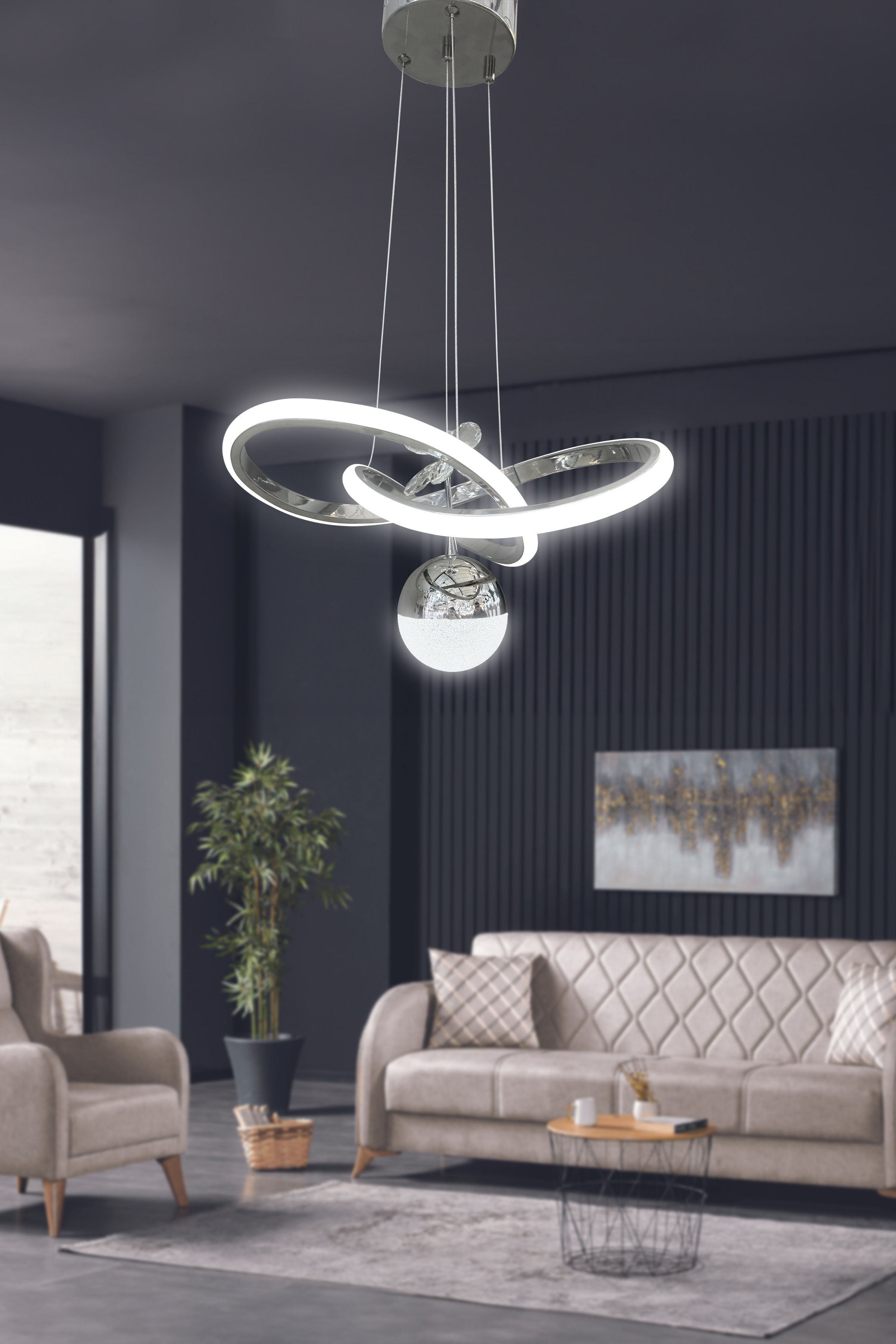 Kardelen Toplu Modern Sarkıt Led Avize