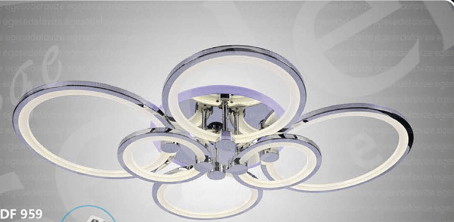 Loura Tavana Yapışık Led Avize - krom