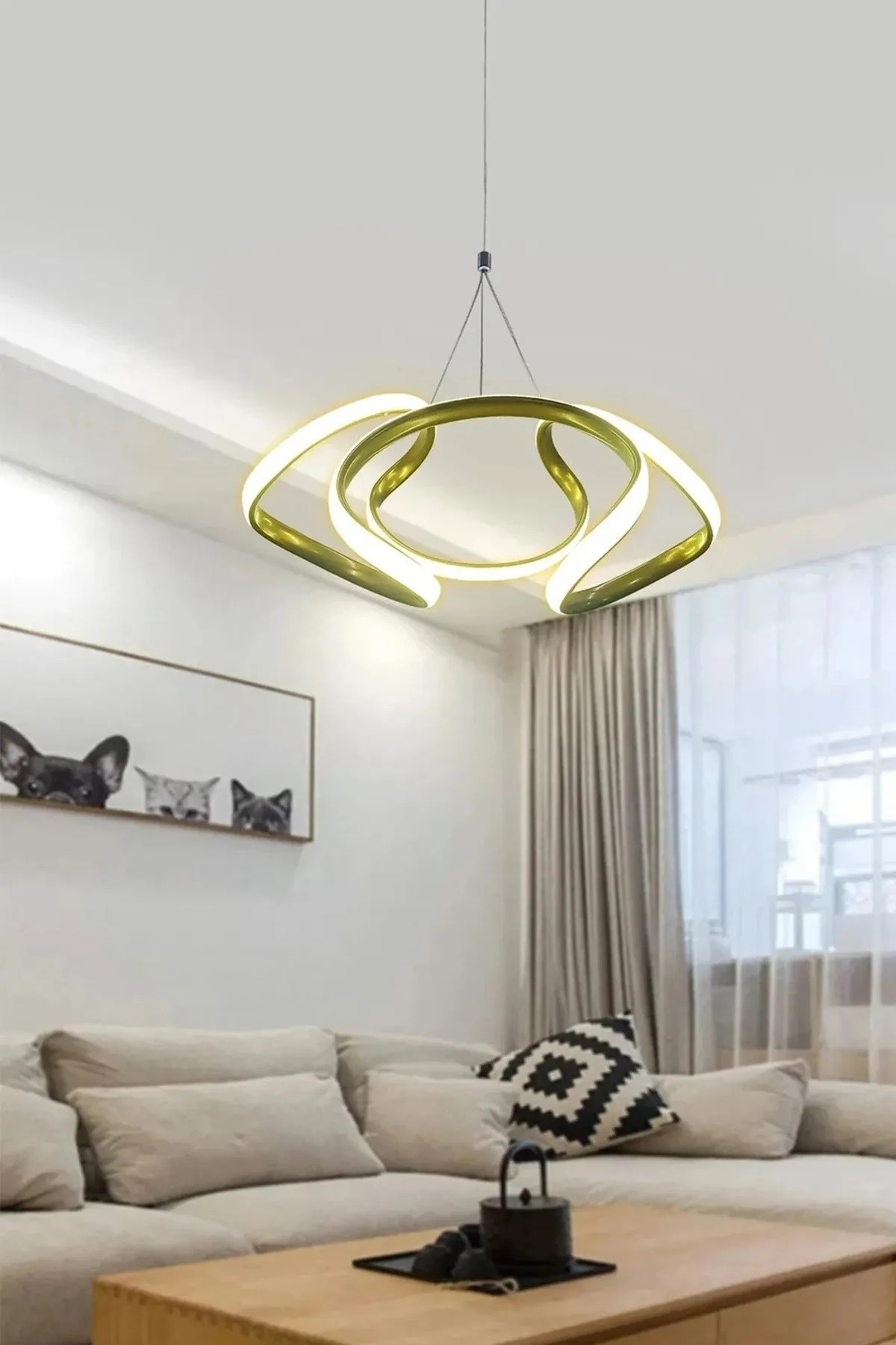 Dron Led Avize 3 mt - Salon & Oturma Odası Avizesi