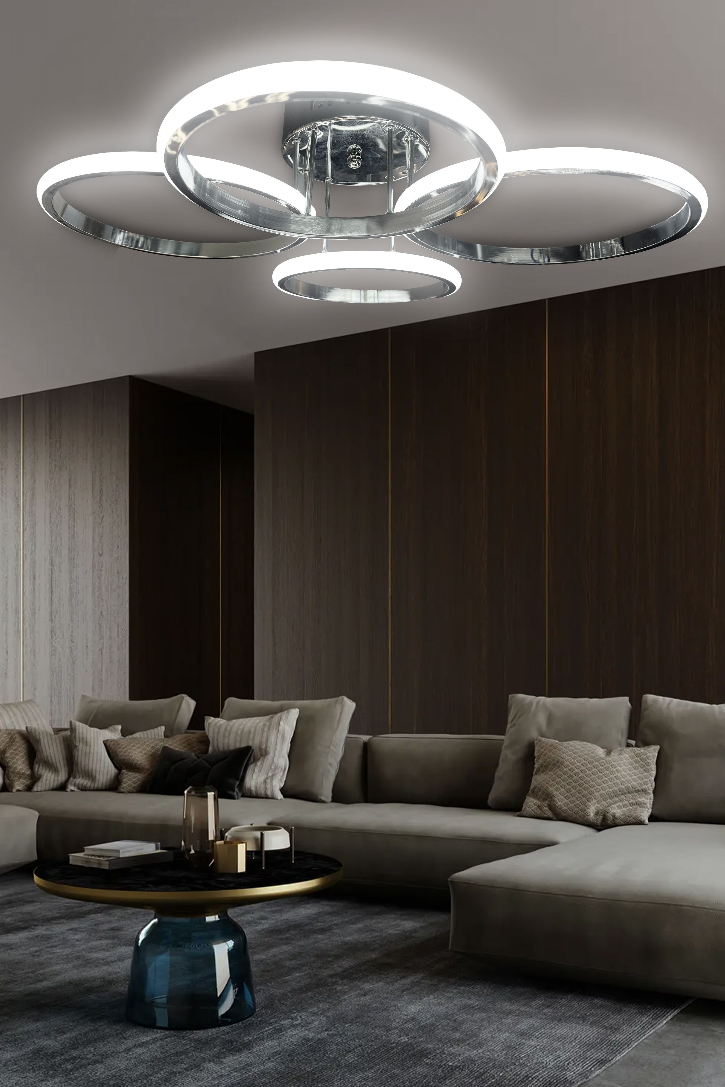 Negro 4'Lü Plafonyer Led Avize