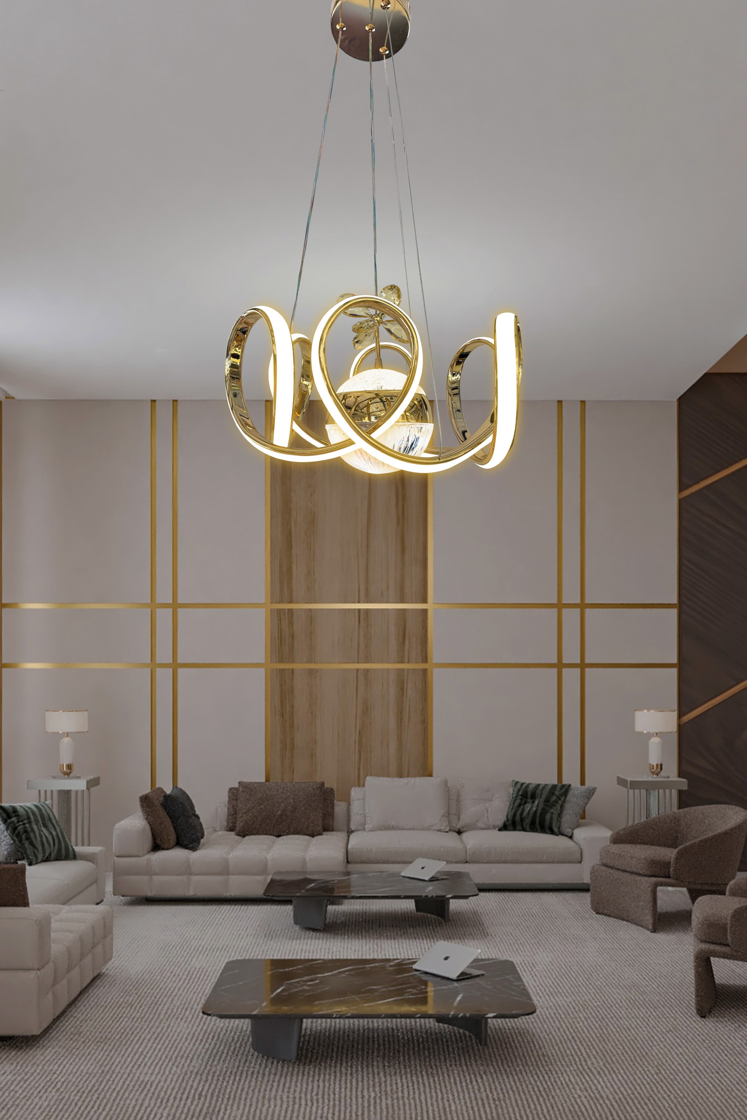 Melisa Modern Sarkıt Led Avize Powerled Lümen Gücü Yüksek