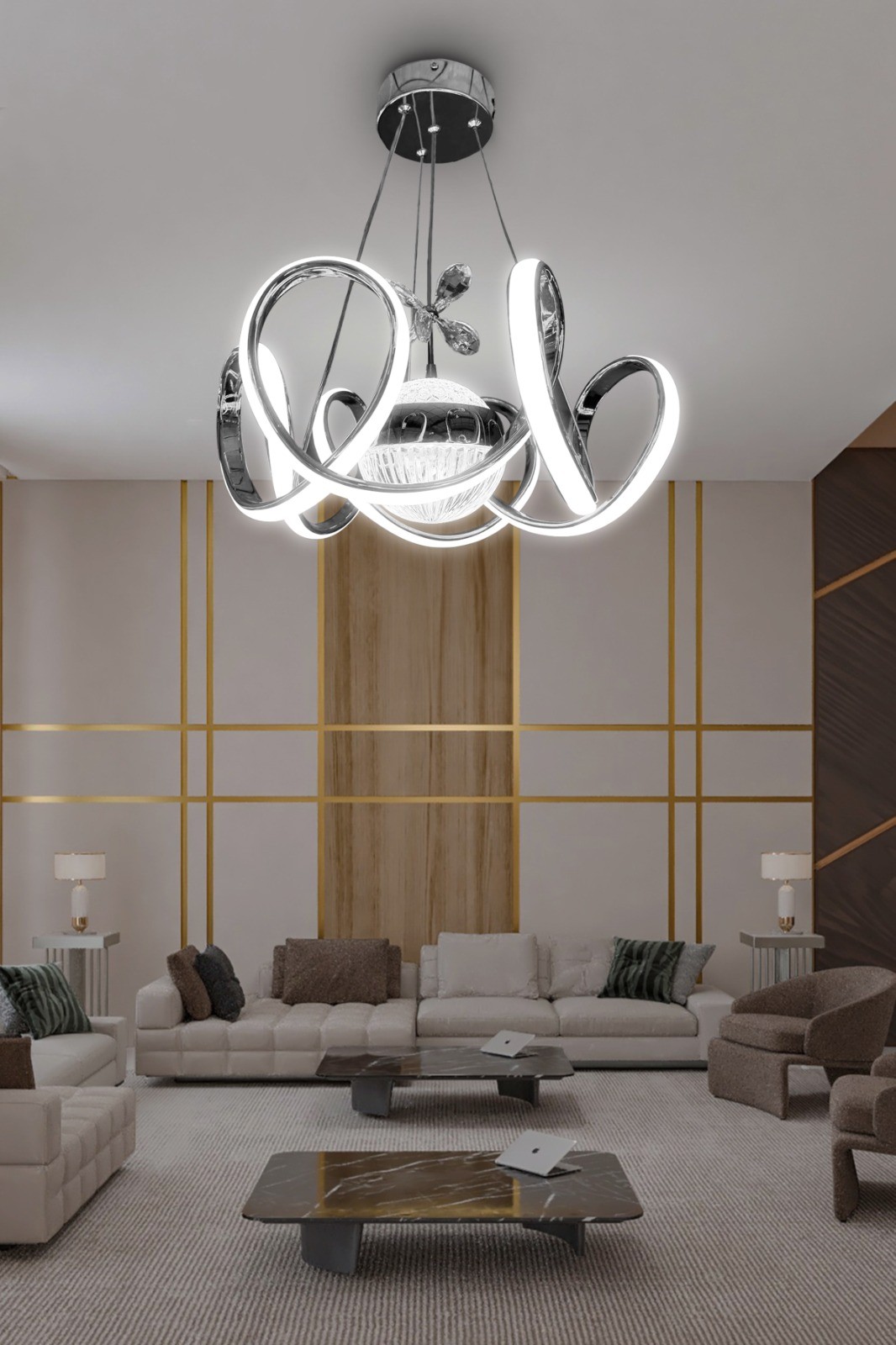 Melisa Modern Sarkıt Led Avize Powerled Lümen Gücü Yüksek Led Avize