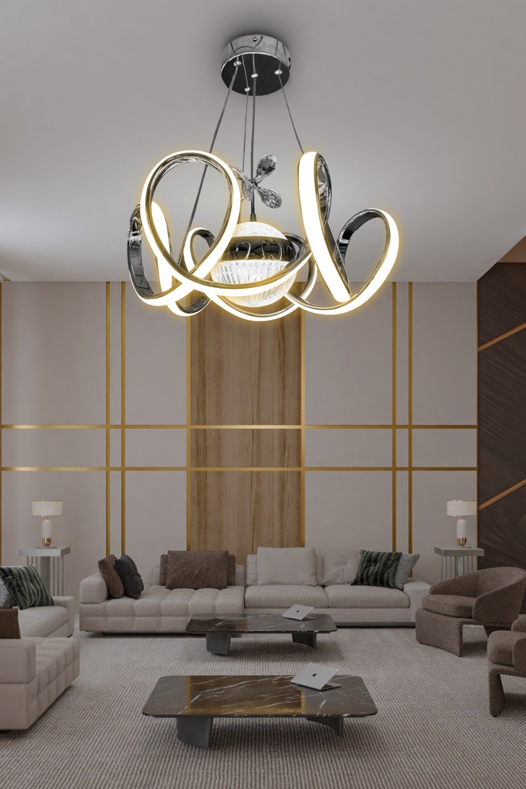 Melisa Modern Sarkıt Led Avize Powerled Lümen Gücü Yüksek Led Avize