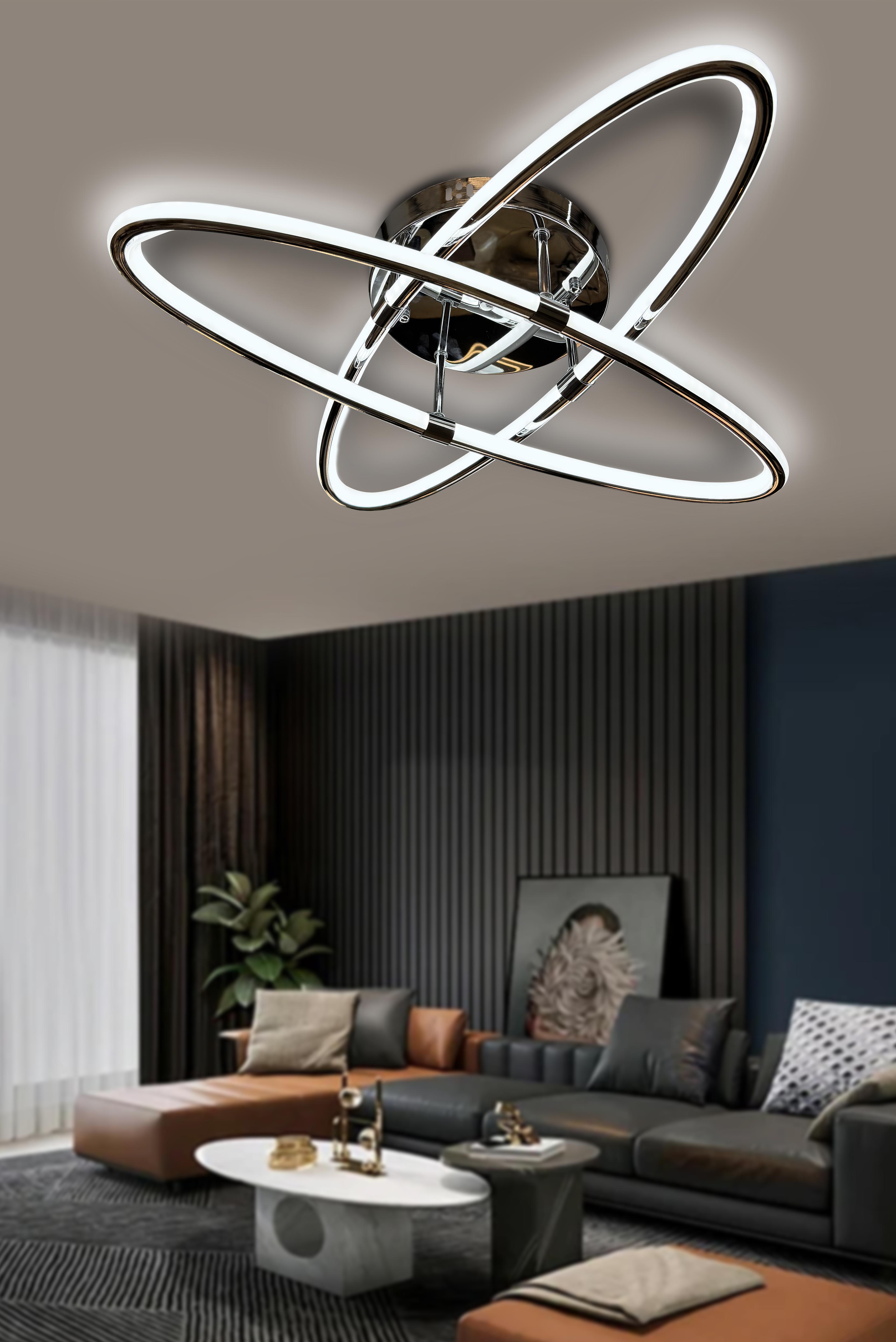 Atom 2 Kollu Çift Yönlü Kumandalı İthal Modern Yüksek Işık Güclü Led Avize