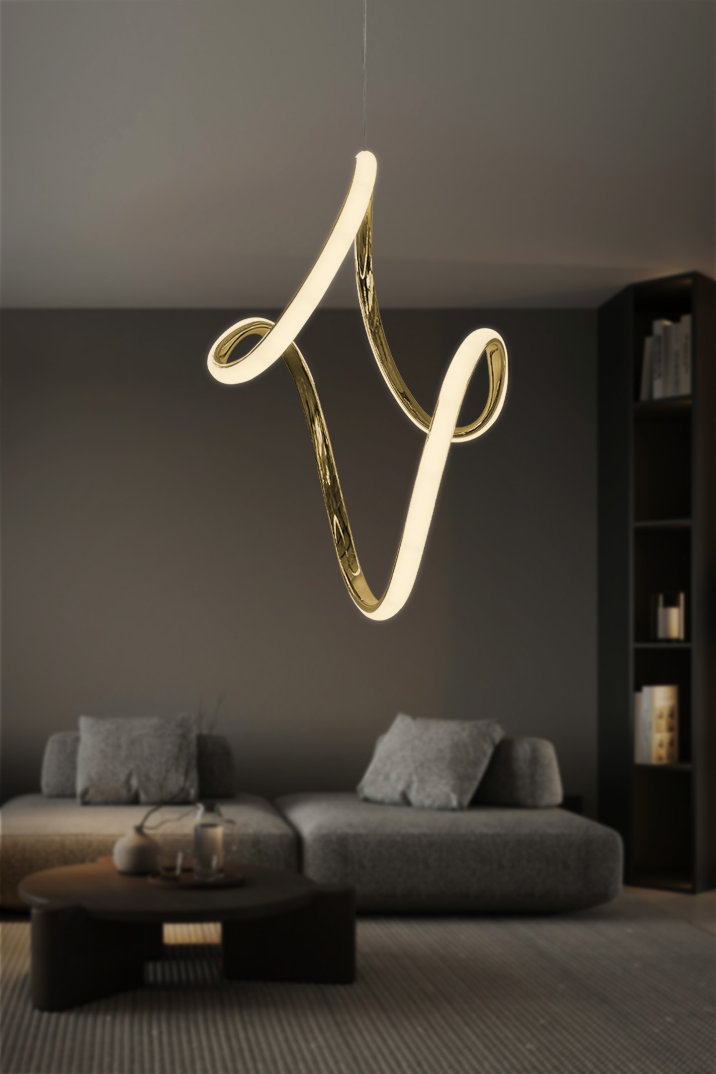 Badem Topsuz Modern Koridor & Oturma Odası Sarkıt Avizesi