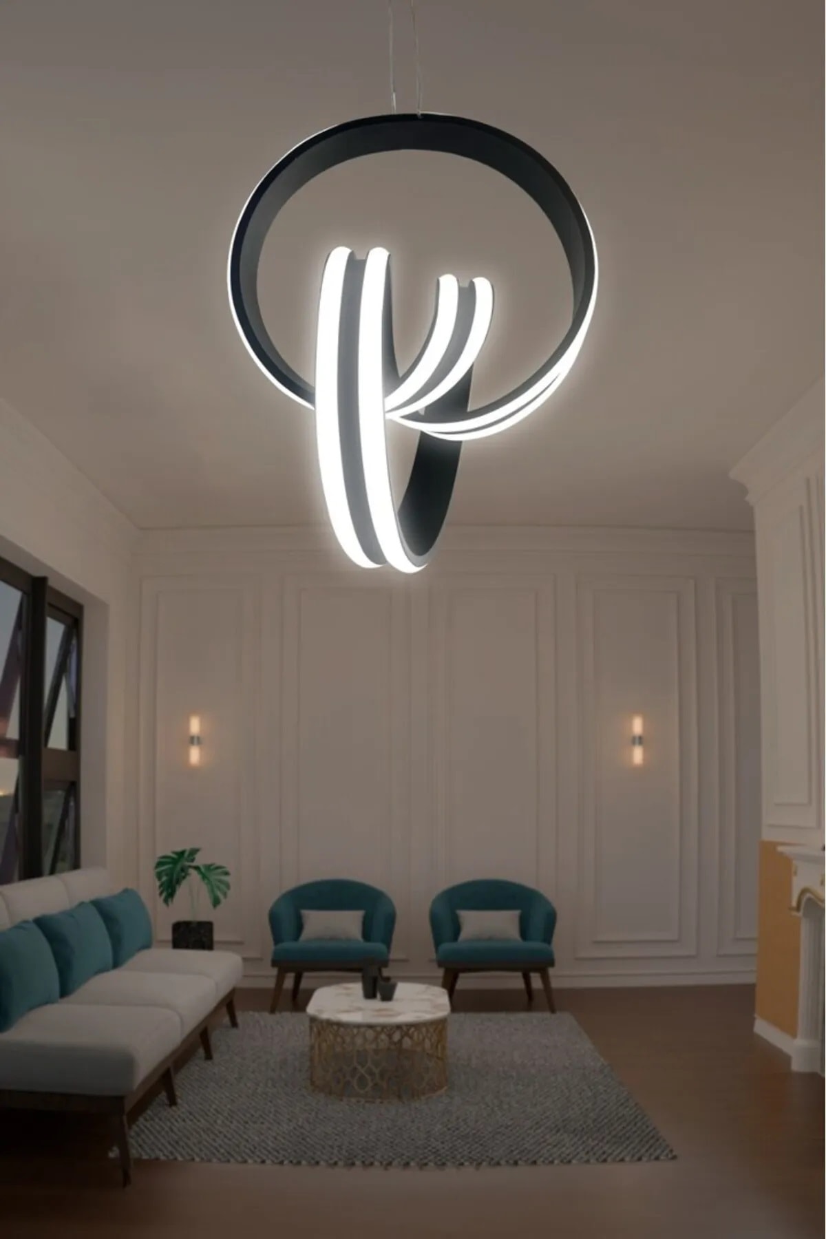 İmza Çift Yönlü Sıra Led Avize