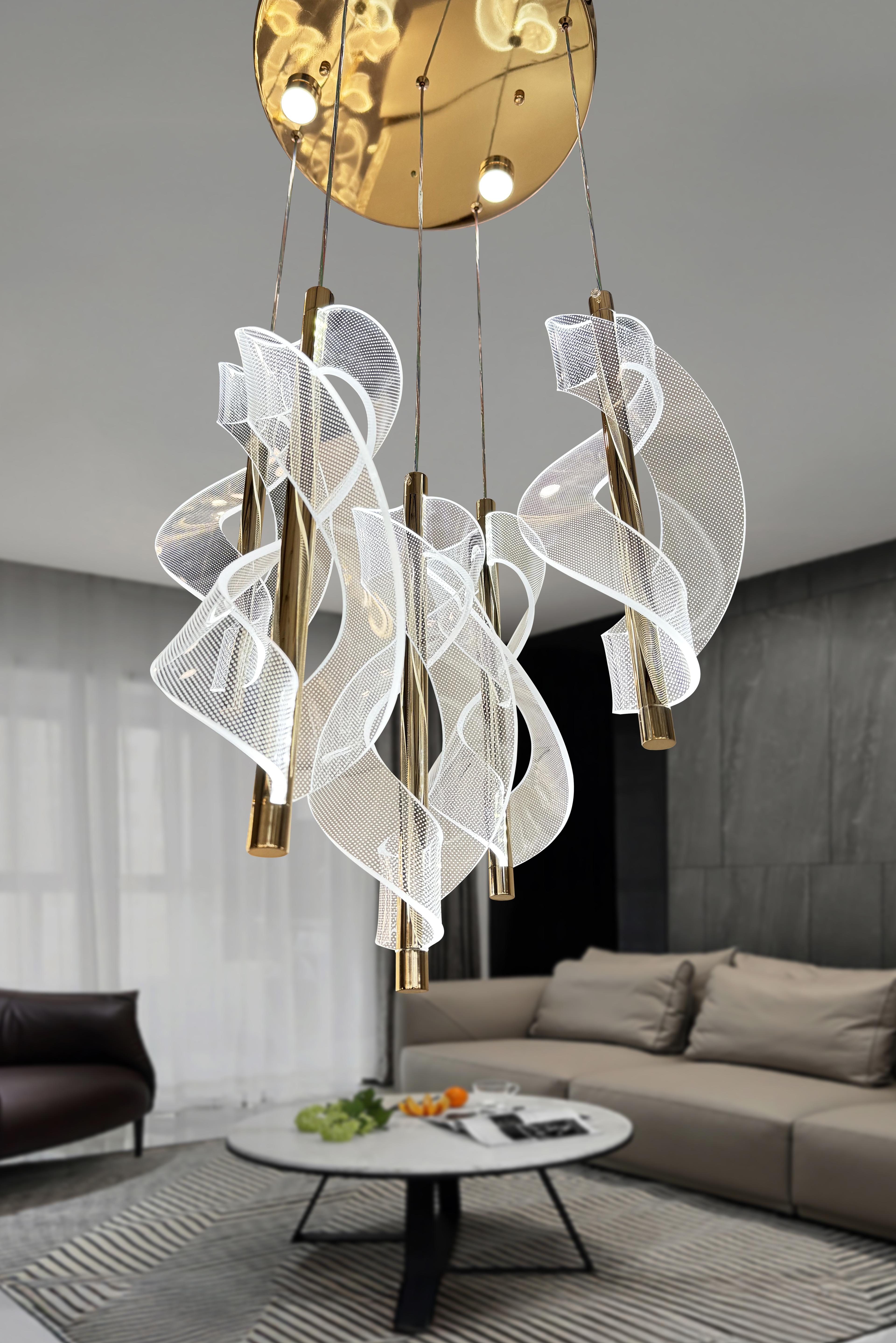 Örgü Modern Sarkıt Salon - Oturma Odası - Antre Led Avize