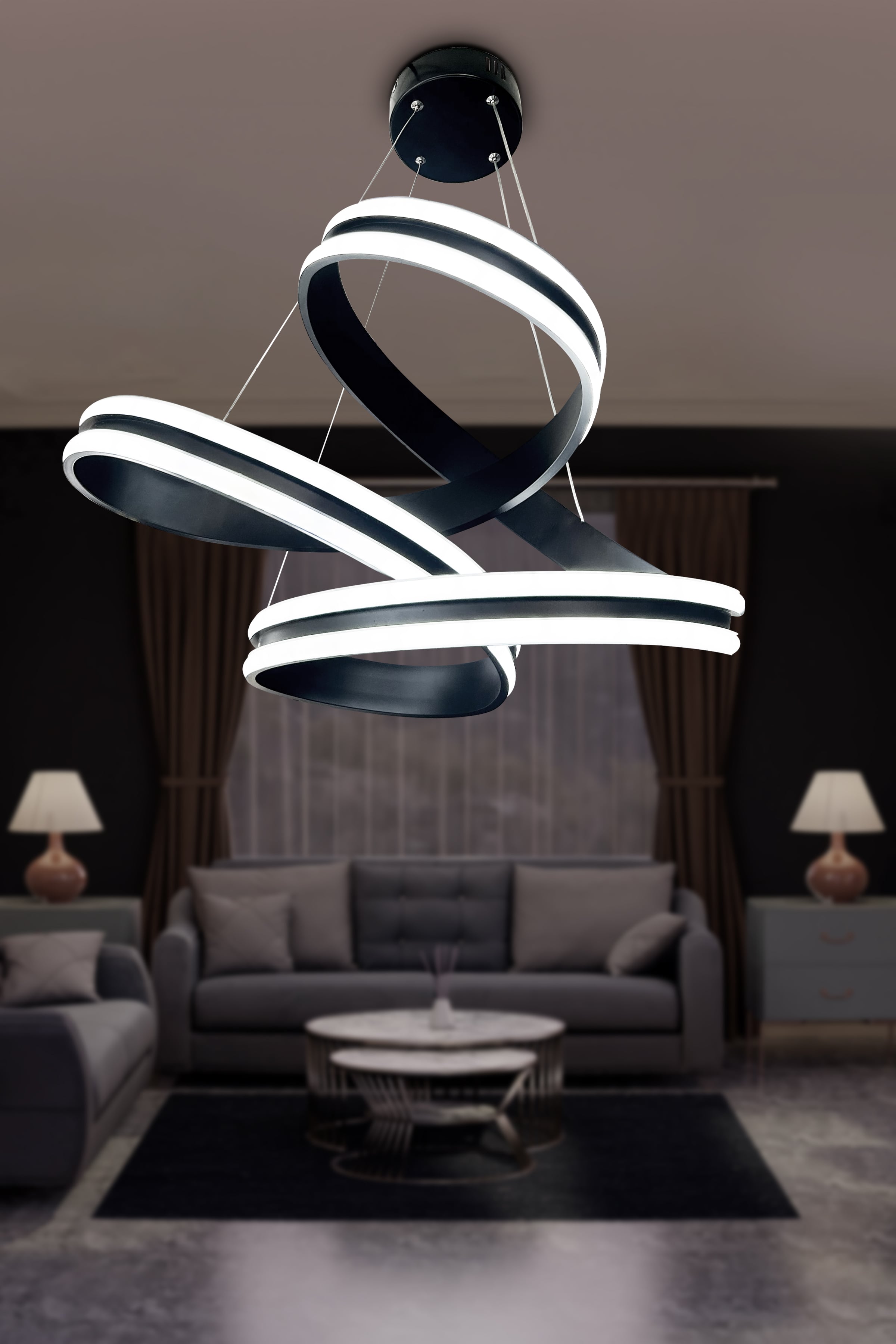 LUNA ÇİFT YÖNLÜ ( YÜKSEK IŞIK) MODERN LED AVİZE