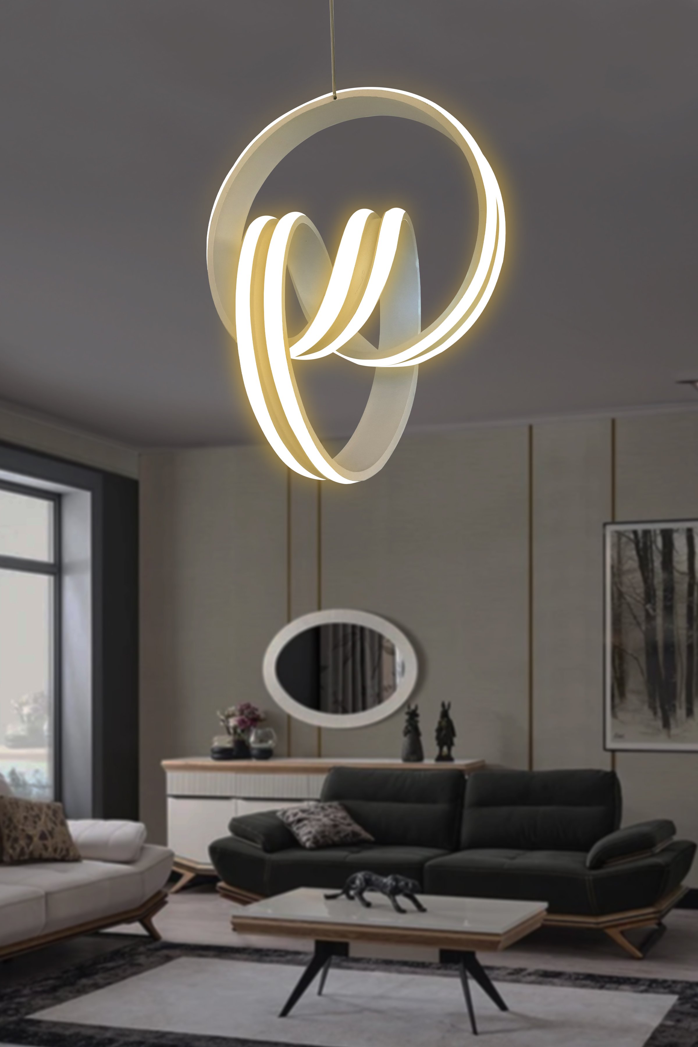 Çift Yönlü İmza Sıra Powerled Oturma Odası Led Avize
