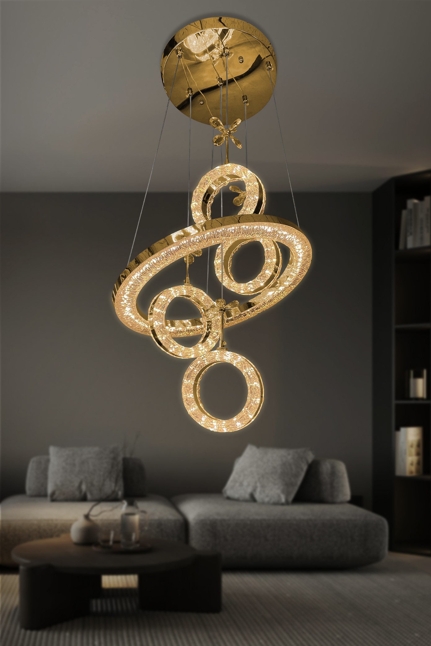 Lumina 4 lü Modern Sarkıt Led Avize