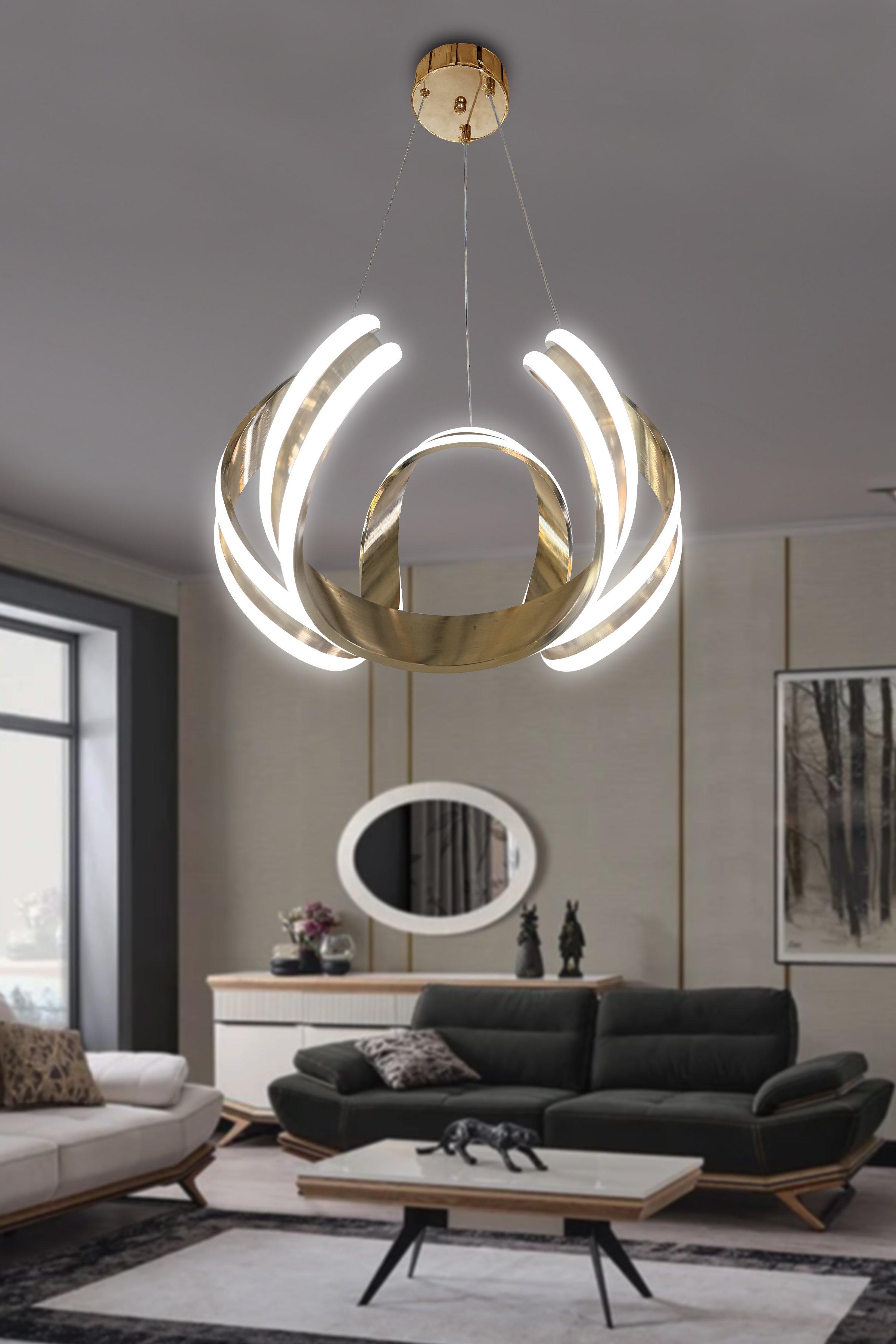Arya Çift Yönlü Sıralı Led Avize