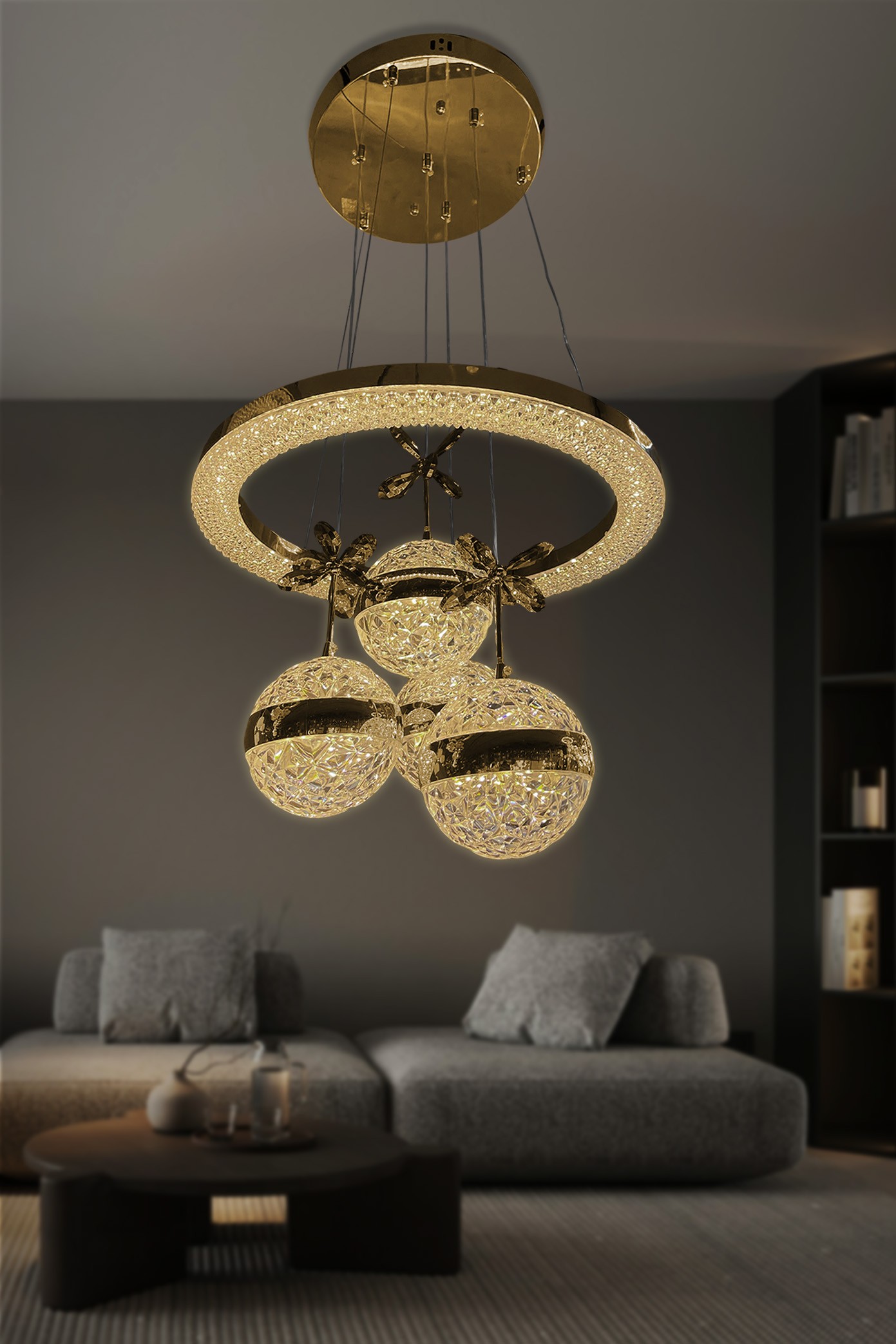 Lina 4 lü Modern Sarkıt Led Avize