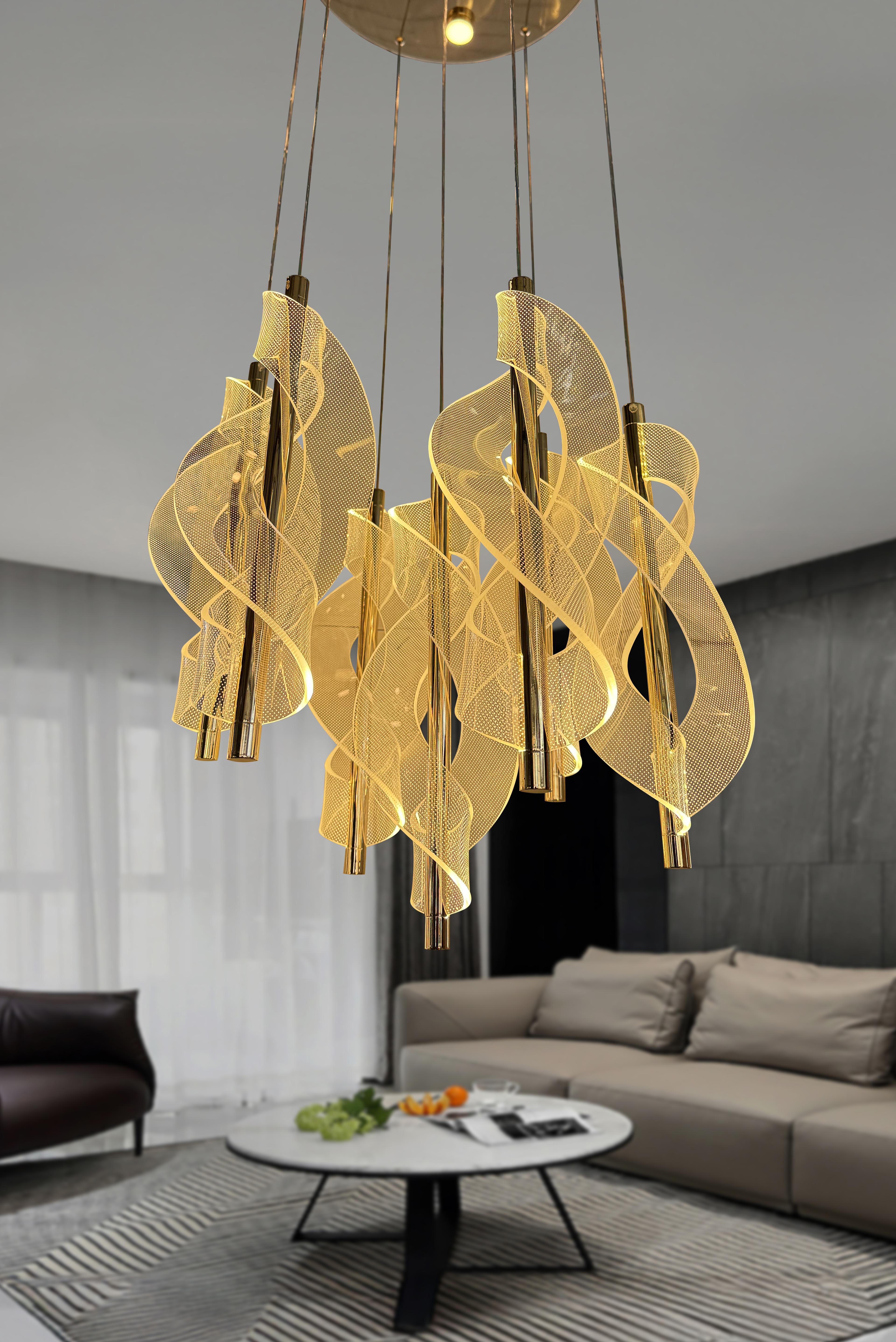 Örgü Modern Sarkıt Salon - Oturma Odası - Antre Led Avize