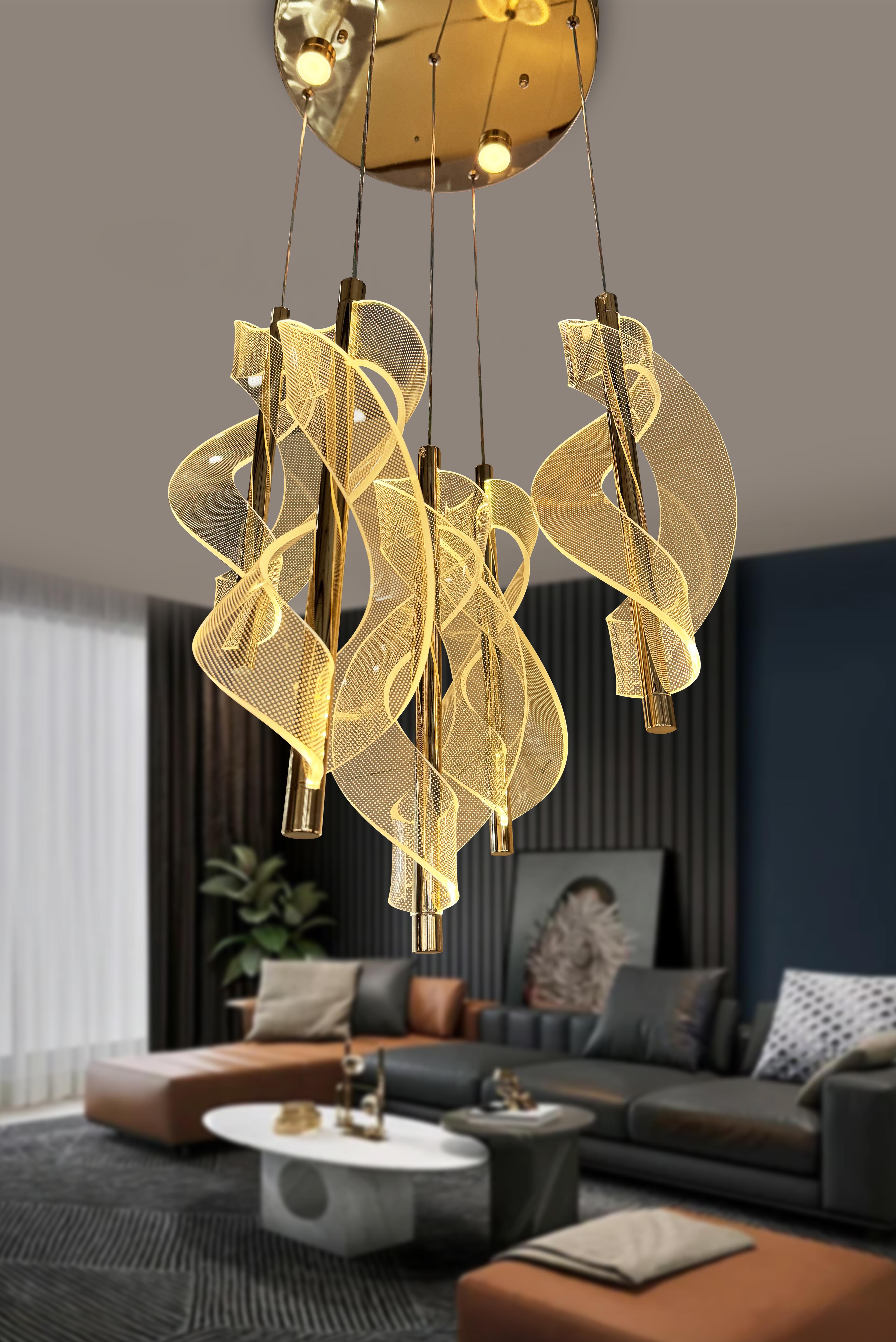 Örgü Modern Sarkıt Salon - Oturma Odası - Antre Led Avize