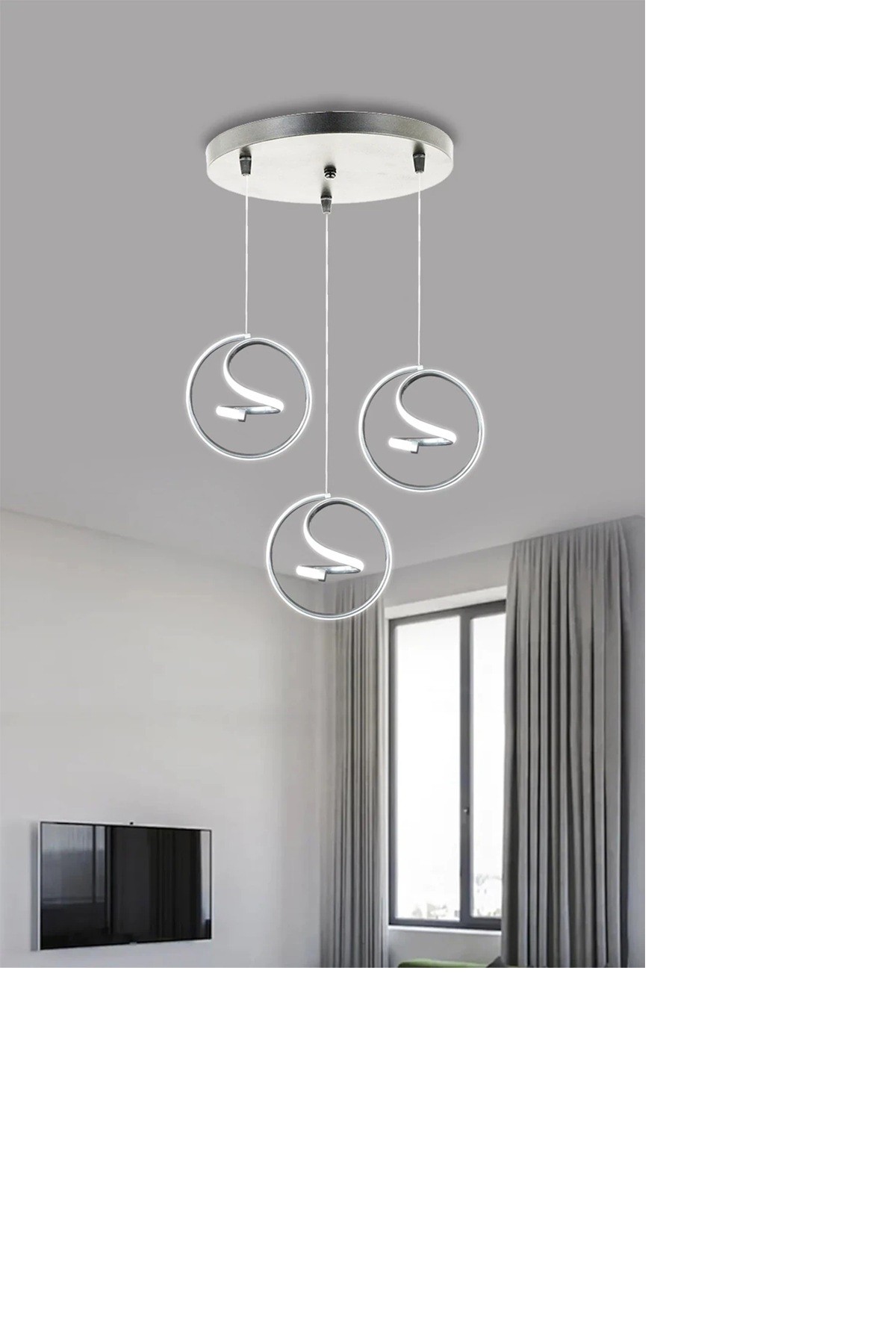 Helezon Modern Sarkıt 3'lü Led Avize