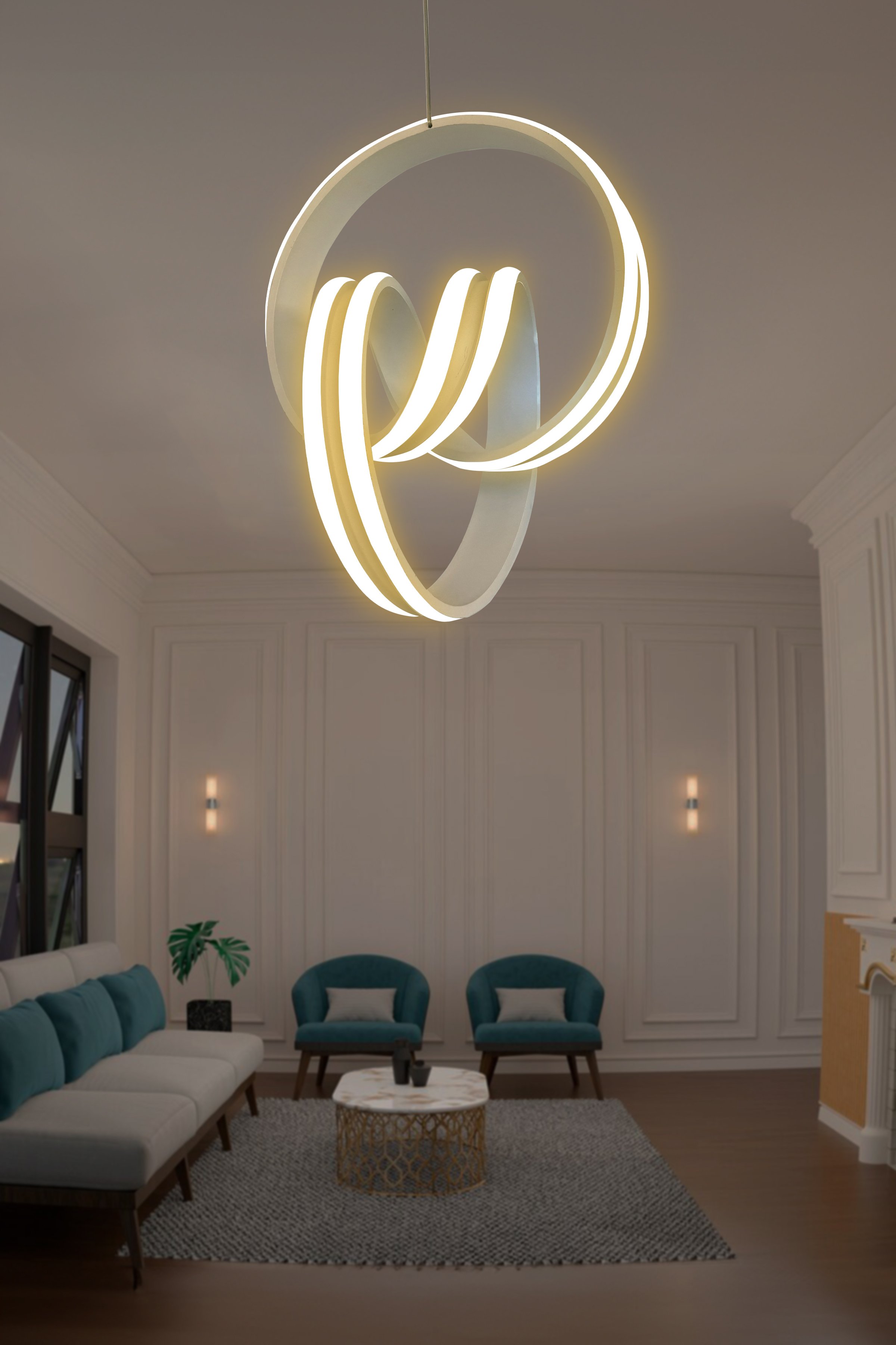 Çift Yönlü İmza Sıra Powerled Oturma Odası Led Avize