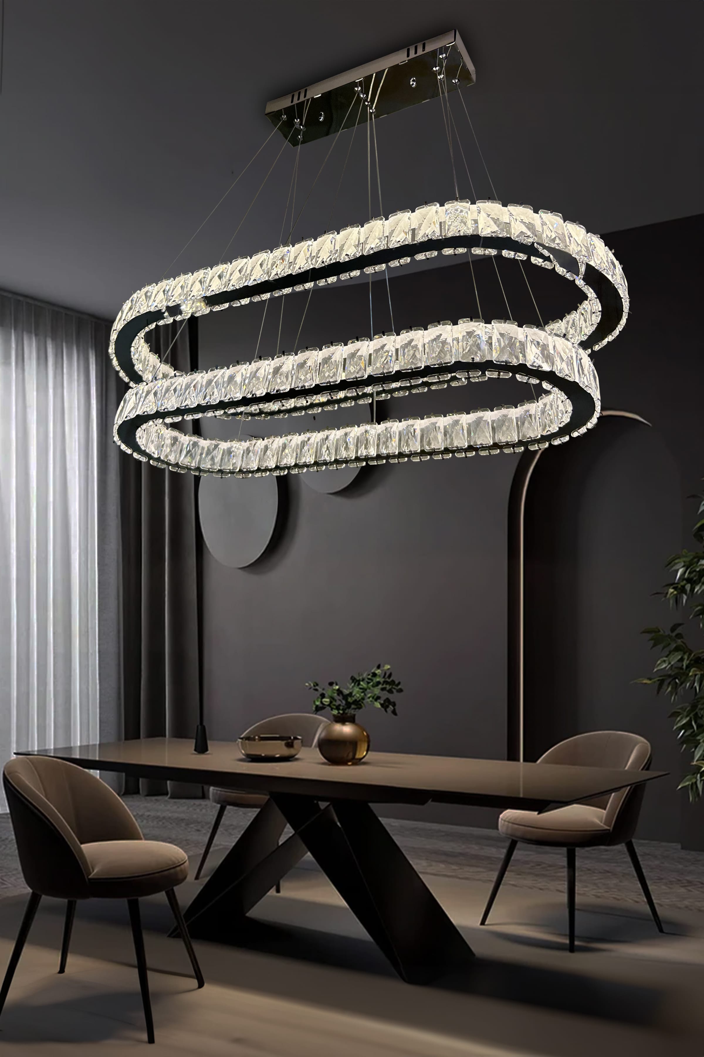 2 Lİ MODERN TAŞLI SALON EV  AYDINLATMA PAKETİ