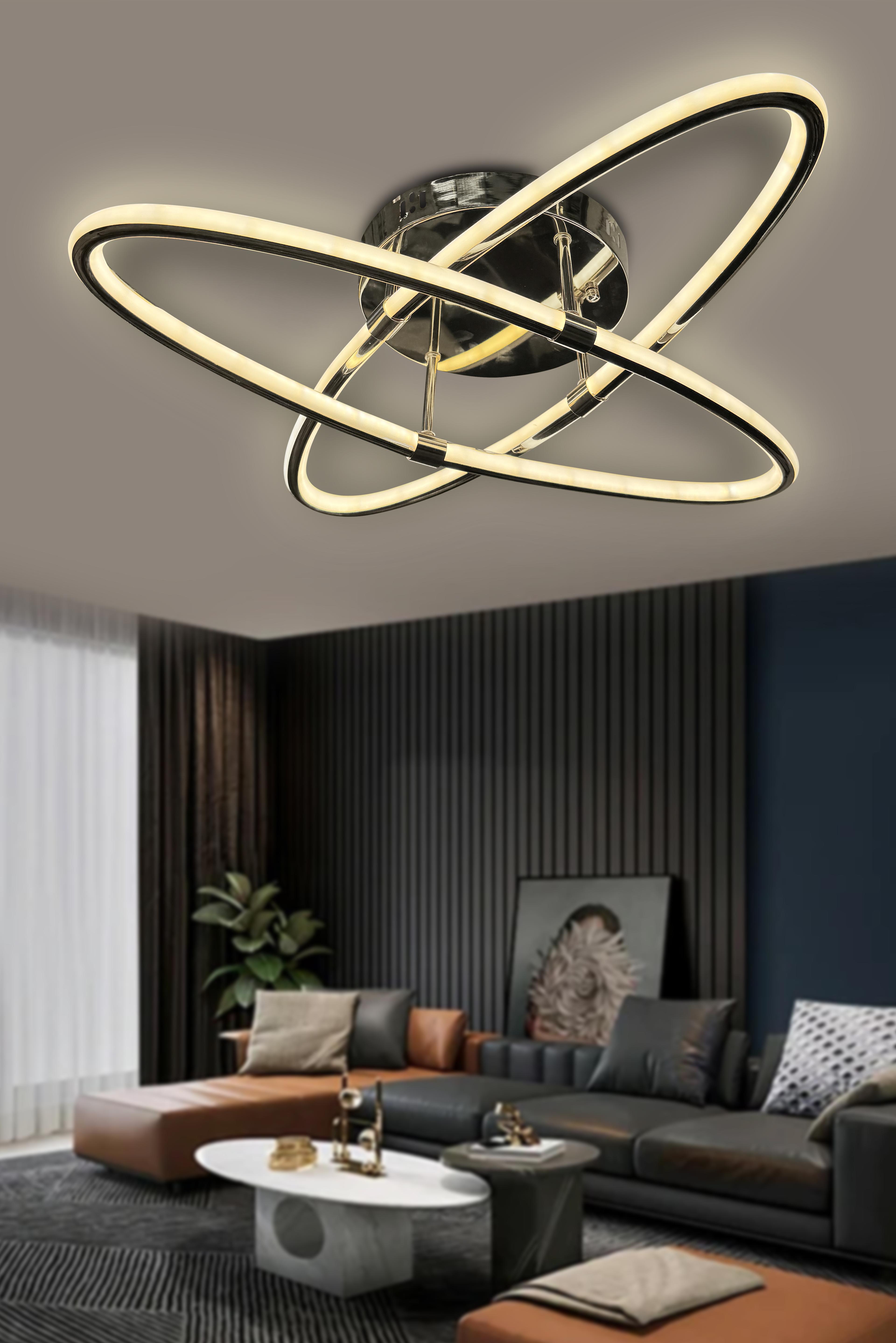 Atom 2 Kollu Çift Yönlü Kumandalı İthal Modern Yüksek Işık Güclü Led Avize