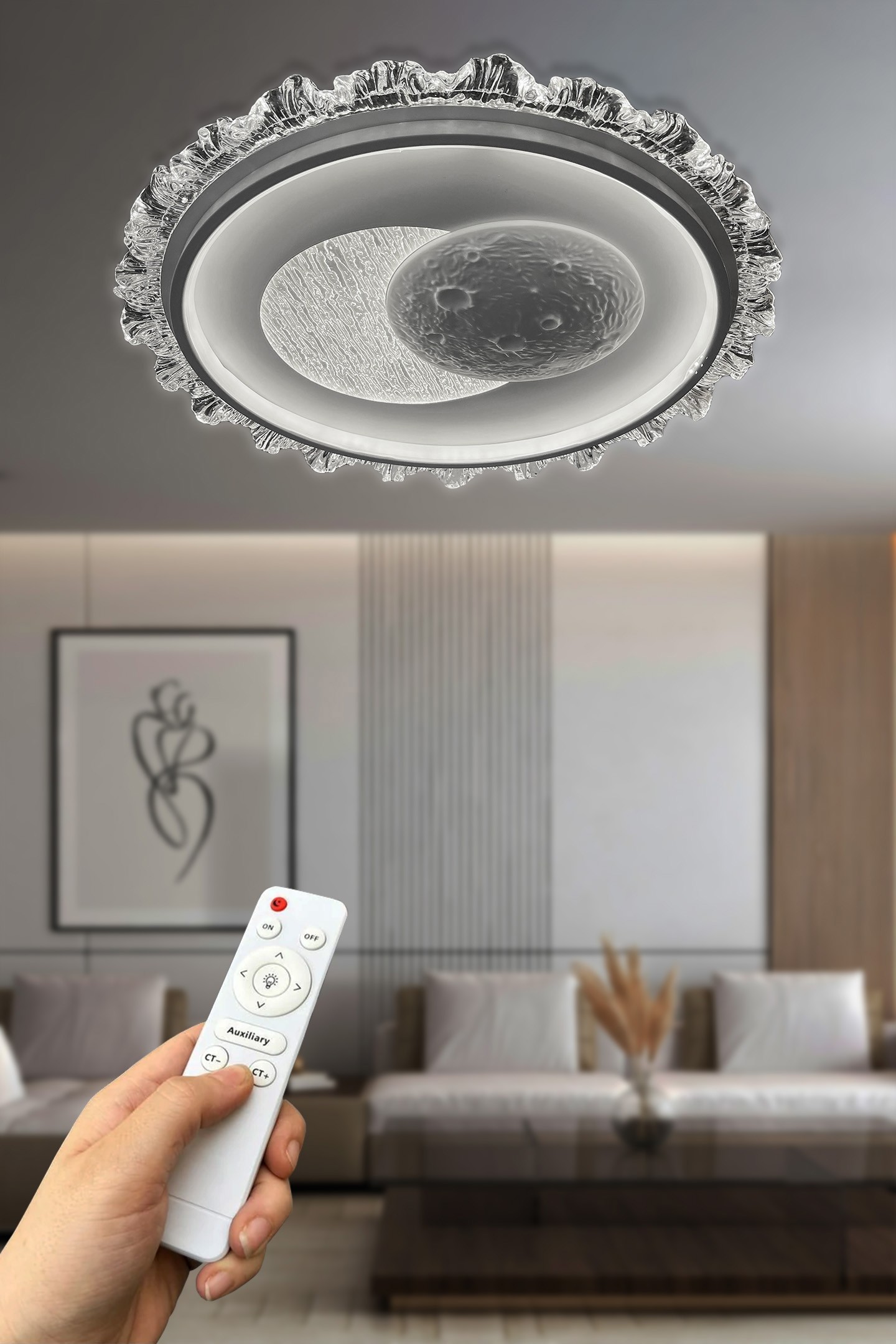 Rena Plafonyer Kumandalı Led Avize