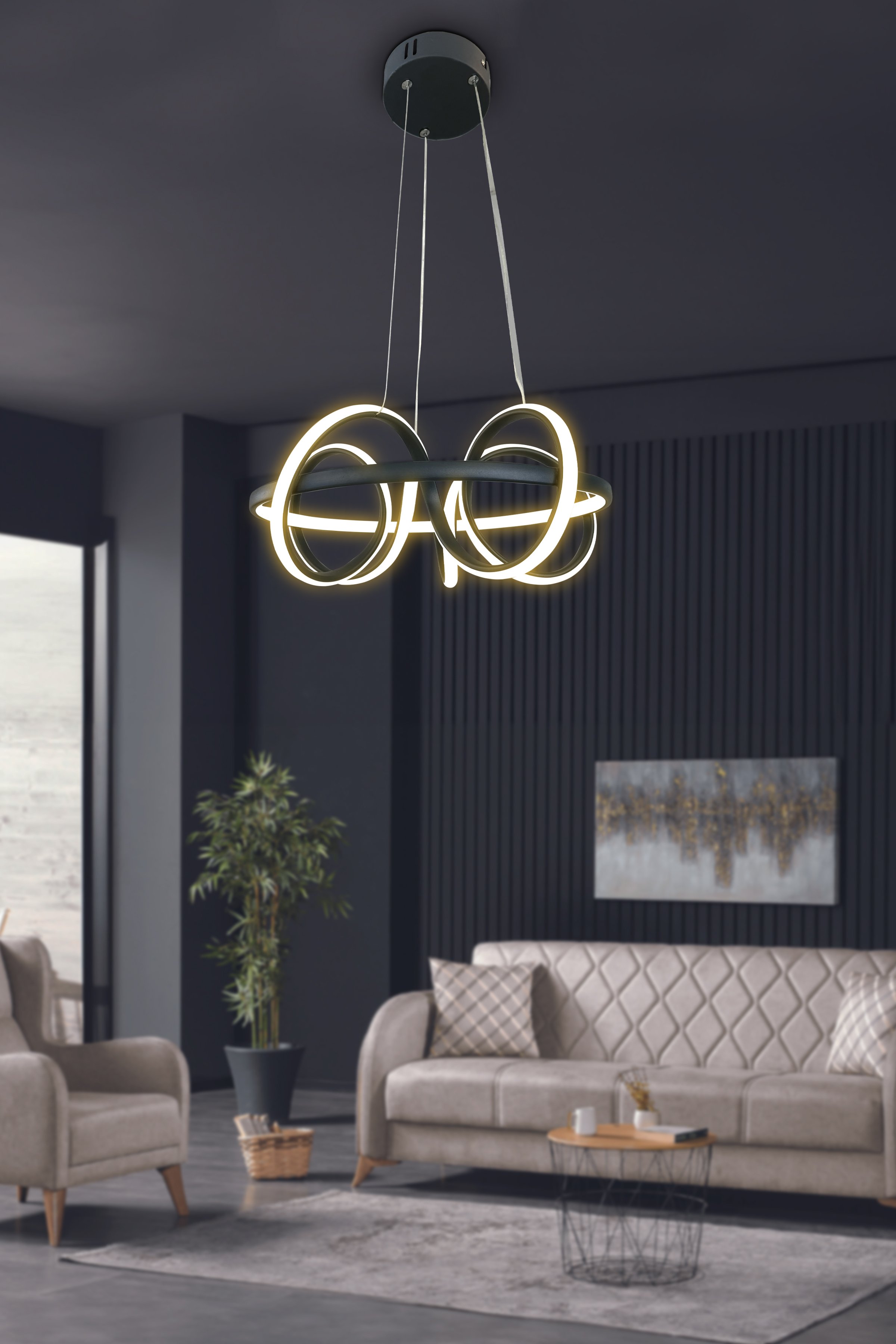 Kuzey Kıvrım Modern Sarkıt Led Avize