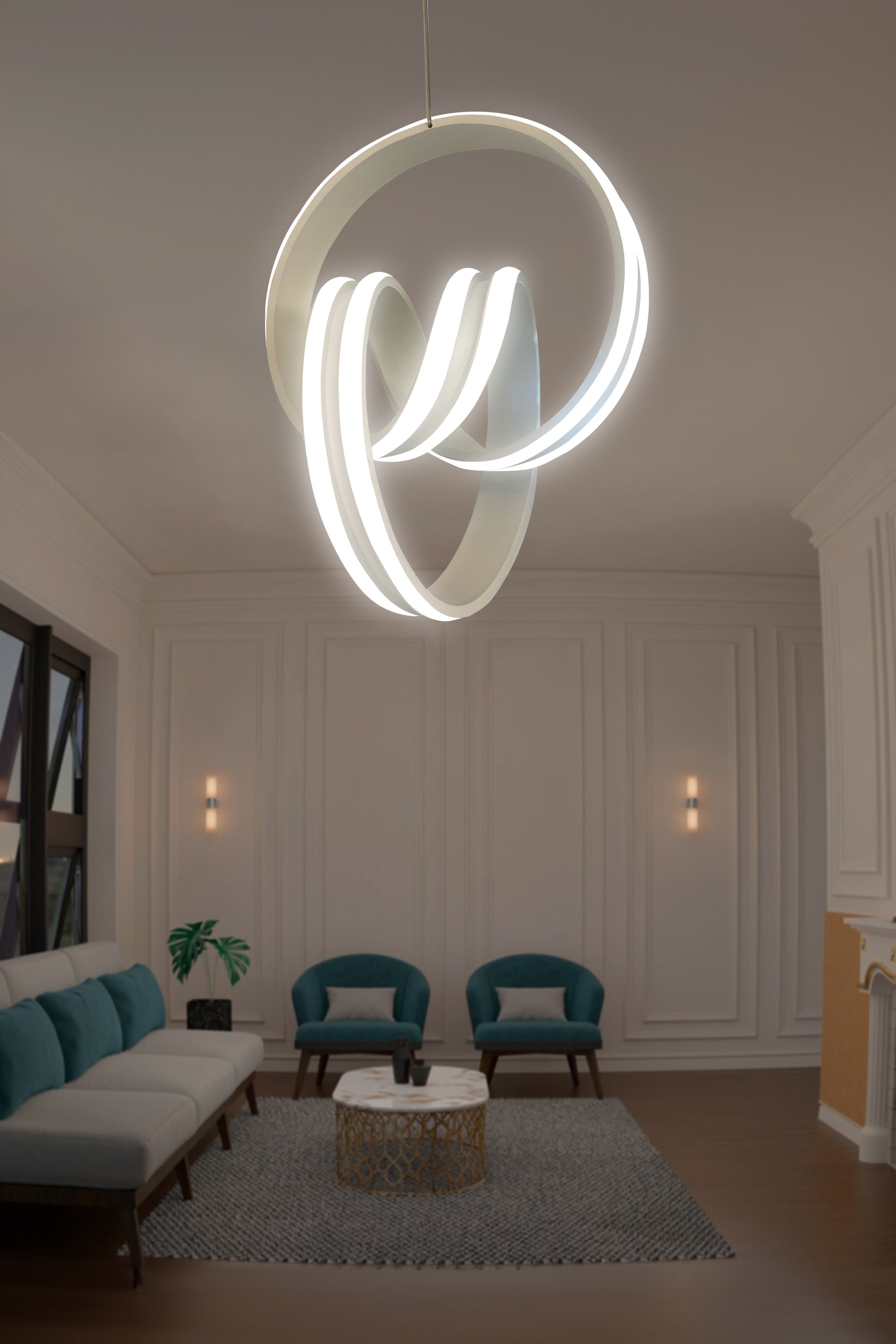 Çift Yönlü İmza Sıra Powerled Oturma Odası Led Avize