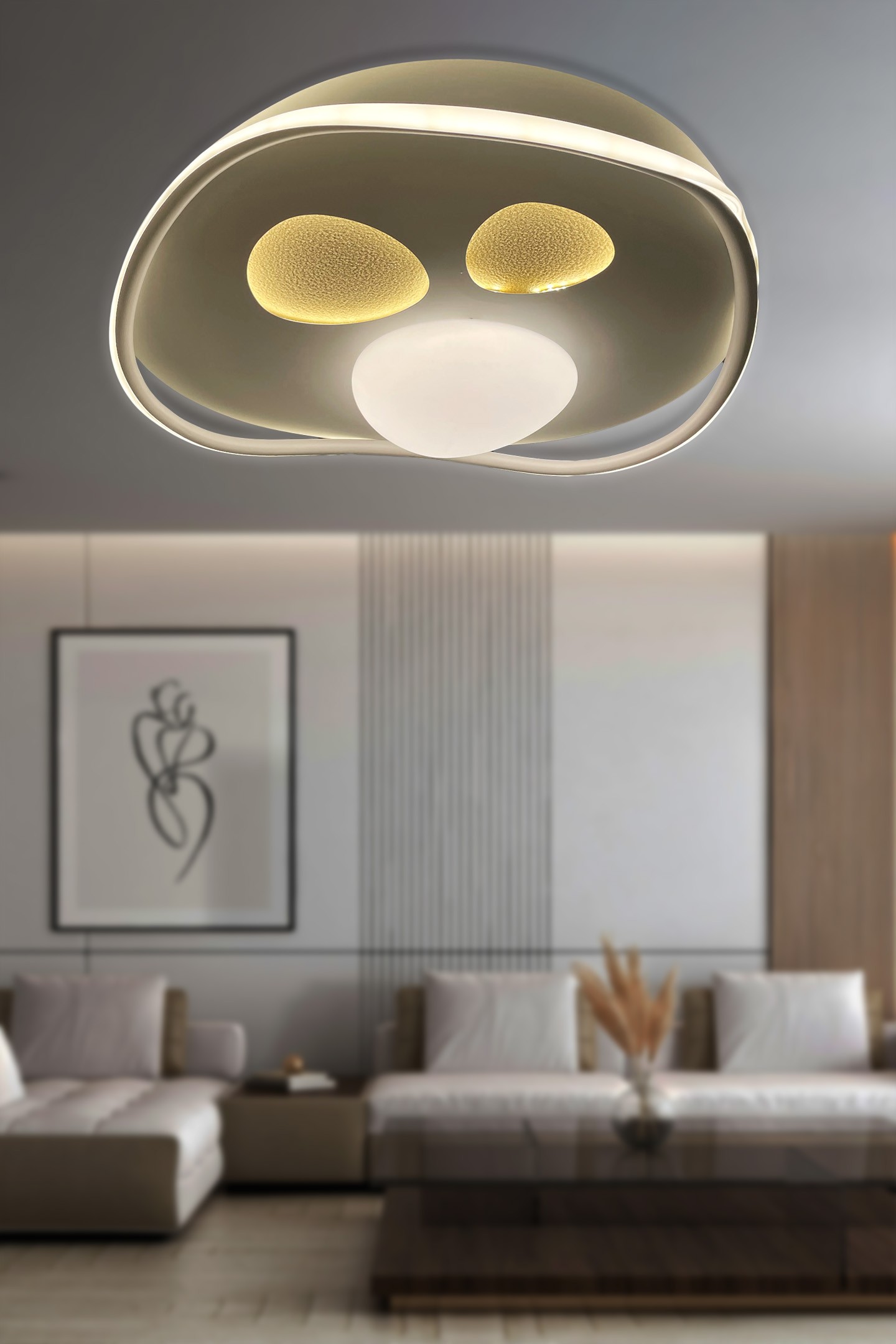 Venya Plafonyer Kumandalı Led Avize