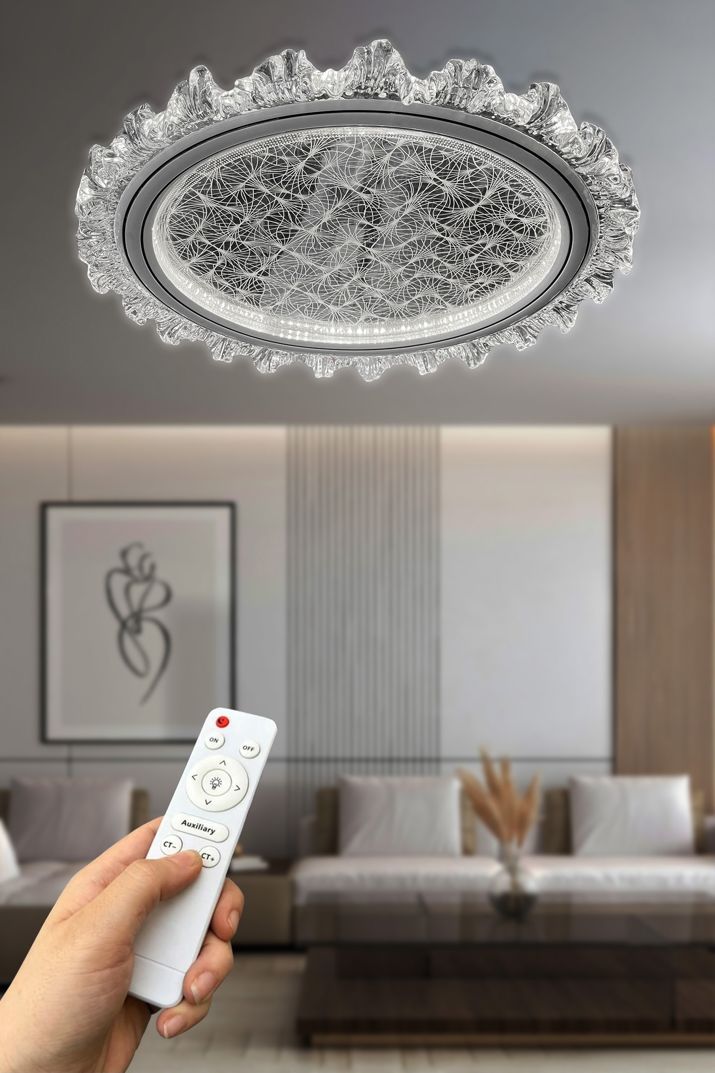 Vella Plafonyer Kumandalı Led Avize