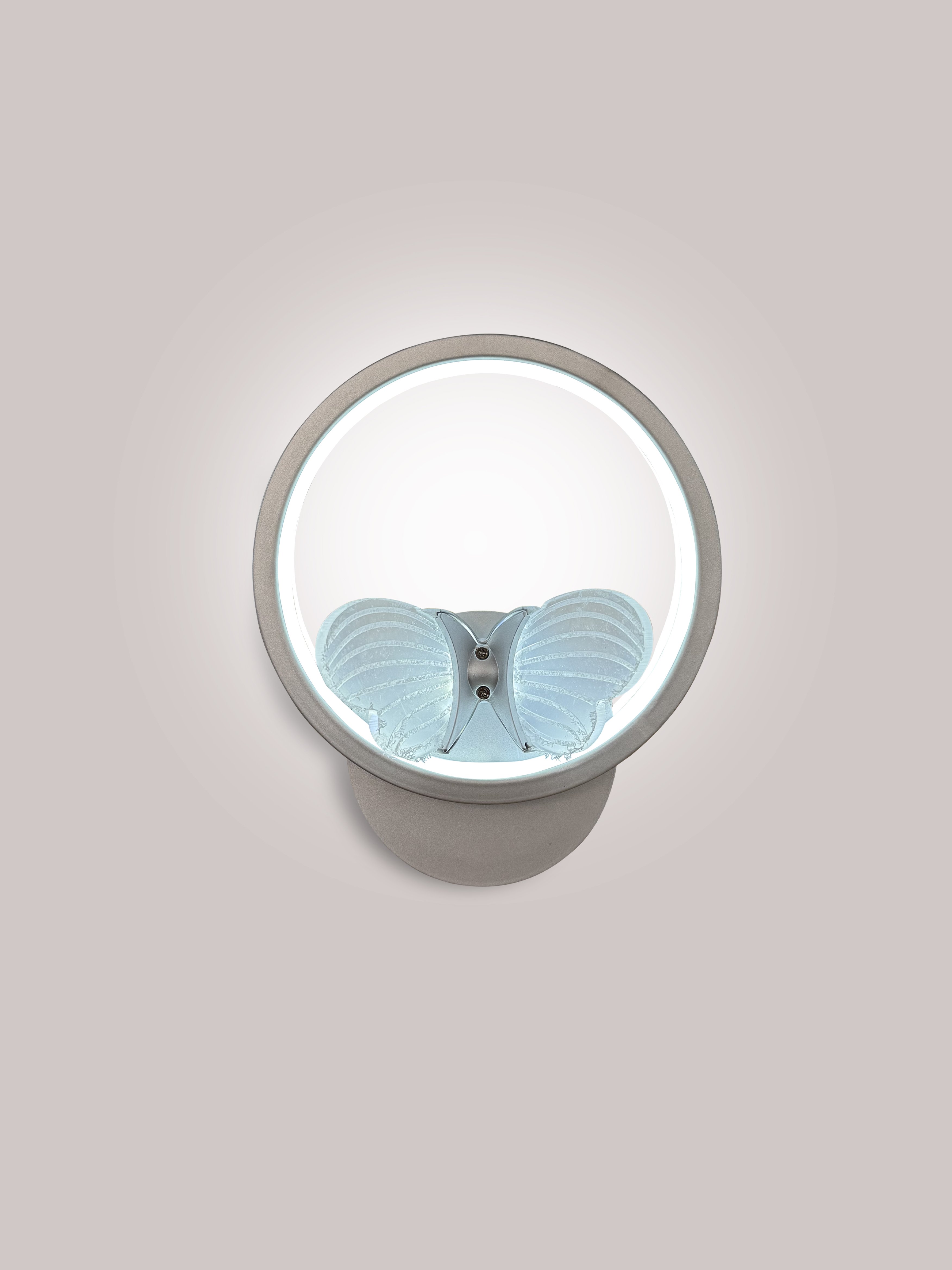 Kelebek Yuvarlak Modern İthal Led Aplik - Gri