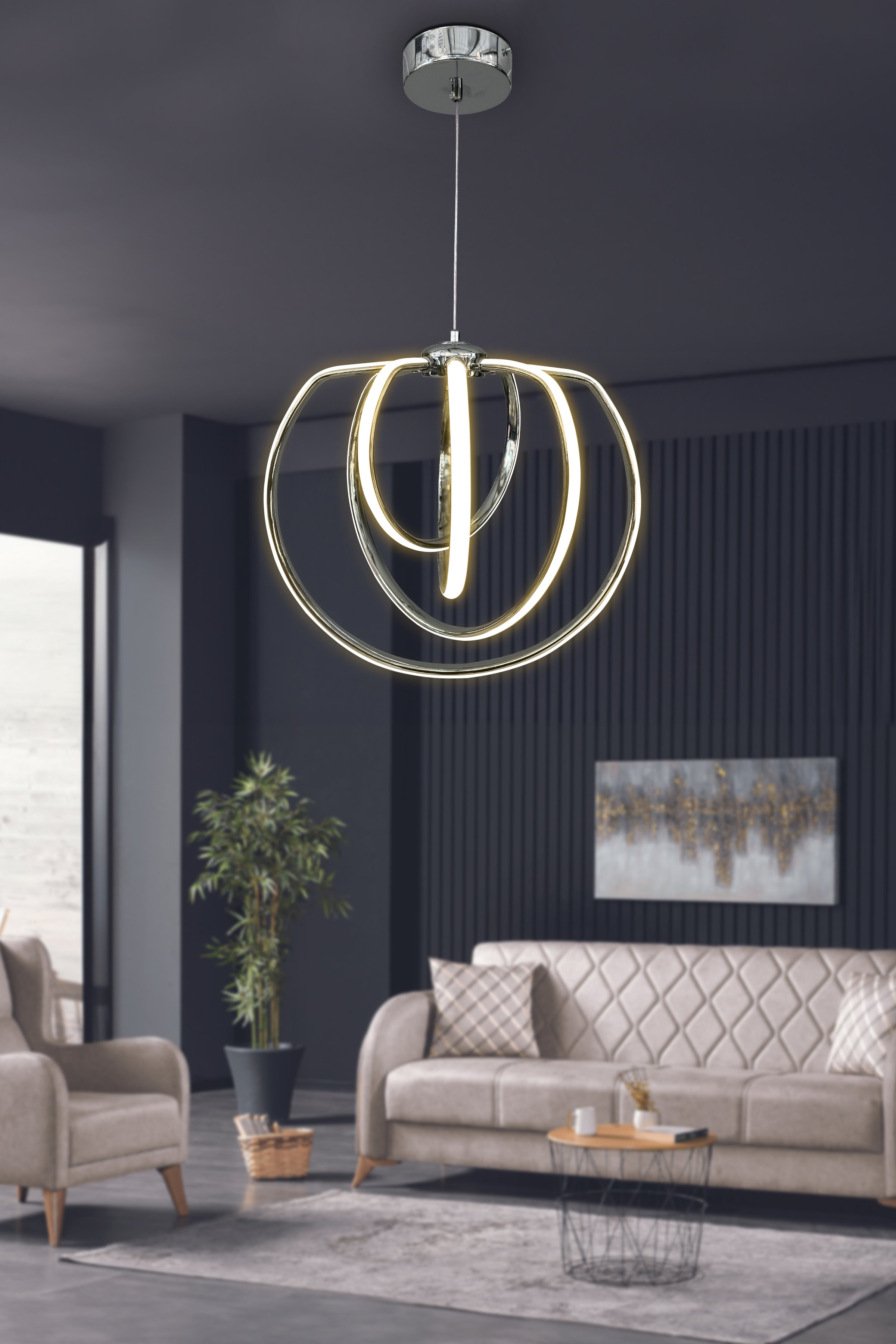 Afra 4'lü Modern Sarkıt Led Avize