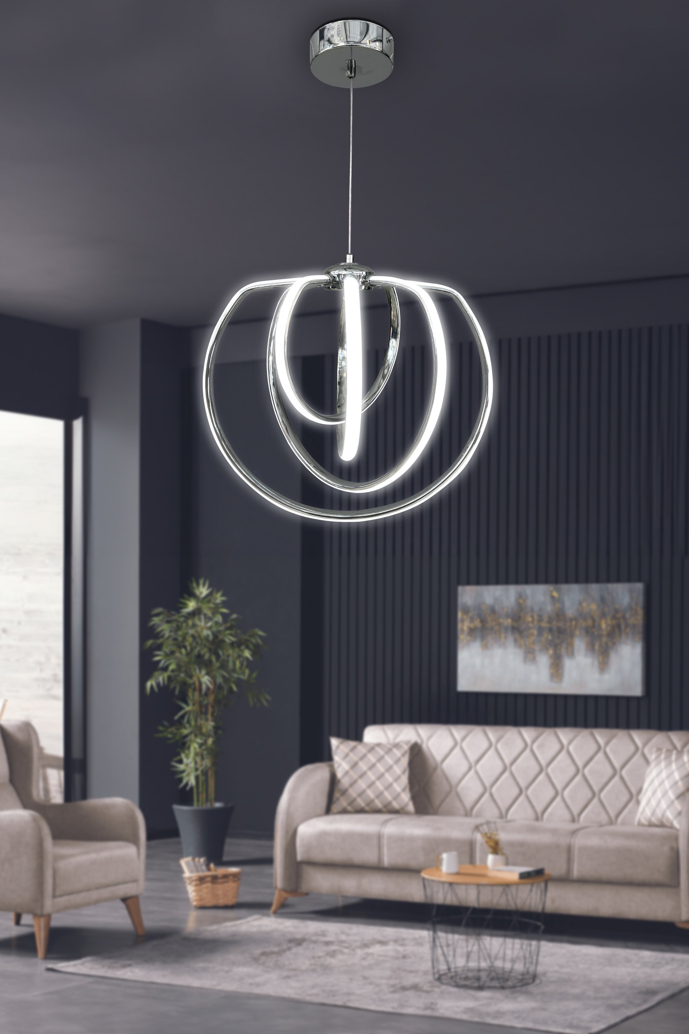 Afra 4'lü Modern Sarkıt Led Avize