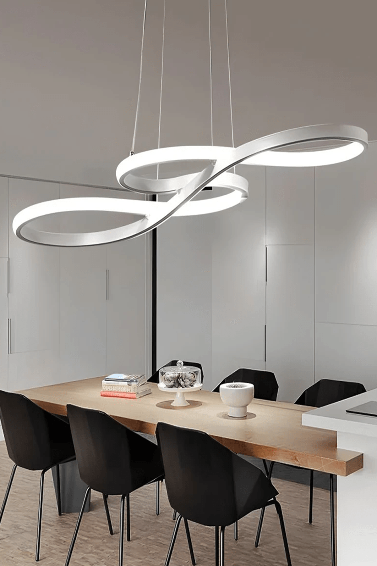 Modern Yol Led Avize Orjinal Kaplama - Beyaz Işık - krom