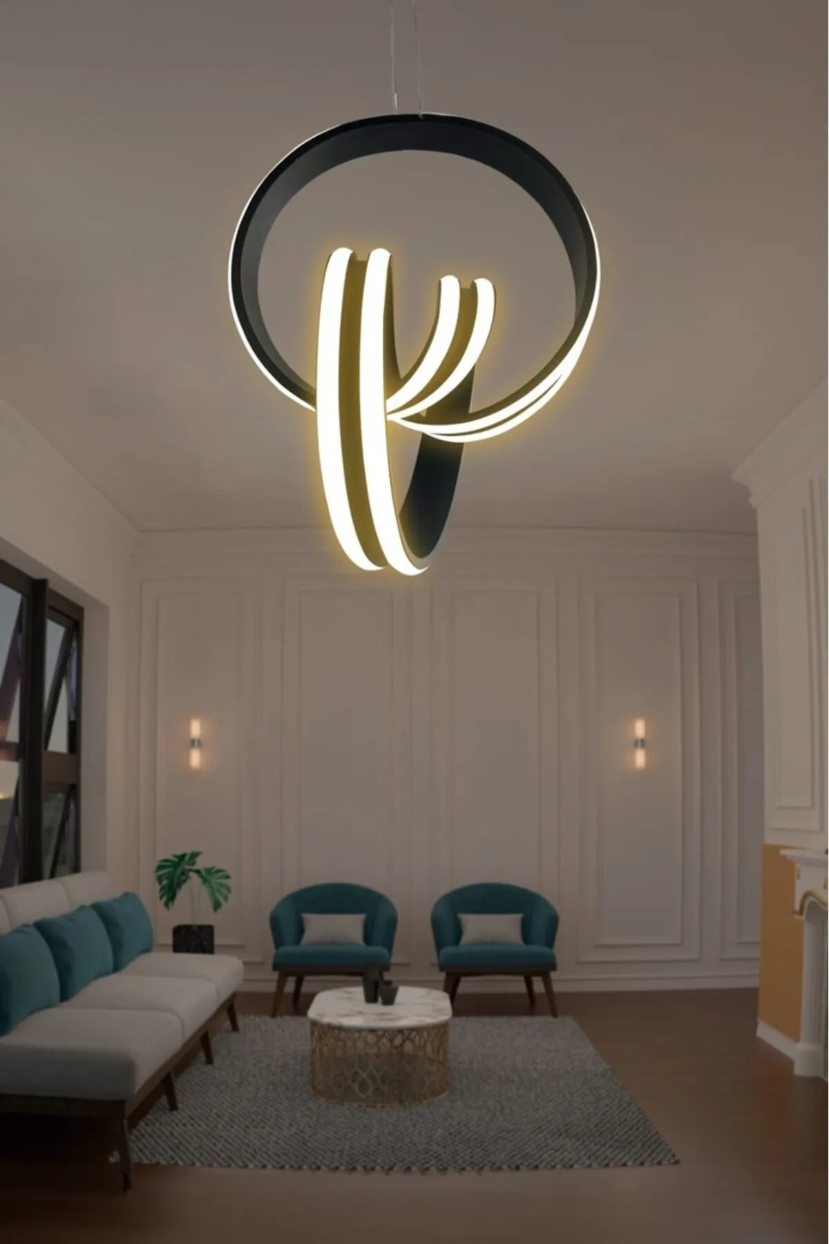 İmza Çift Yönlü Sıra Led Avize