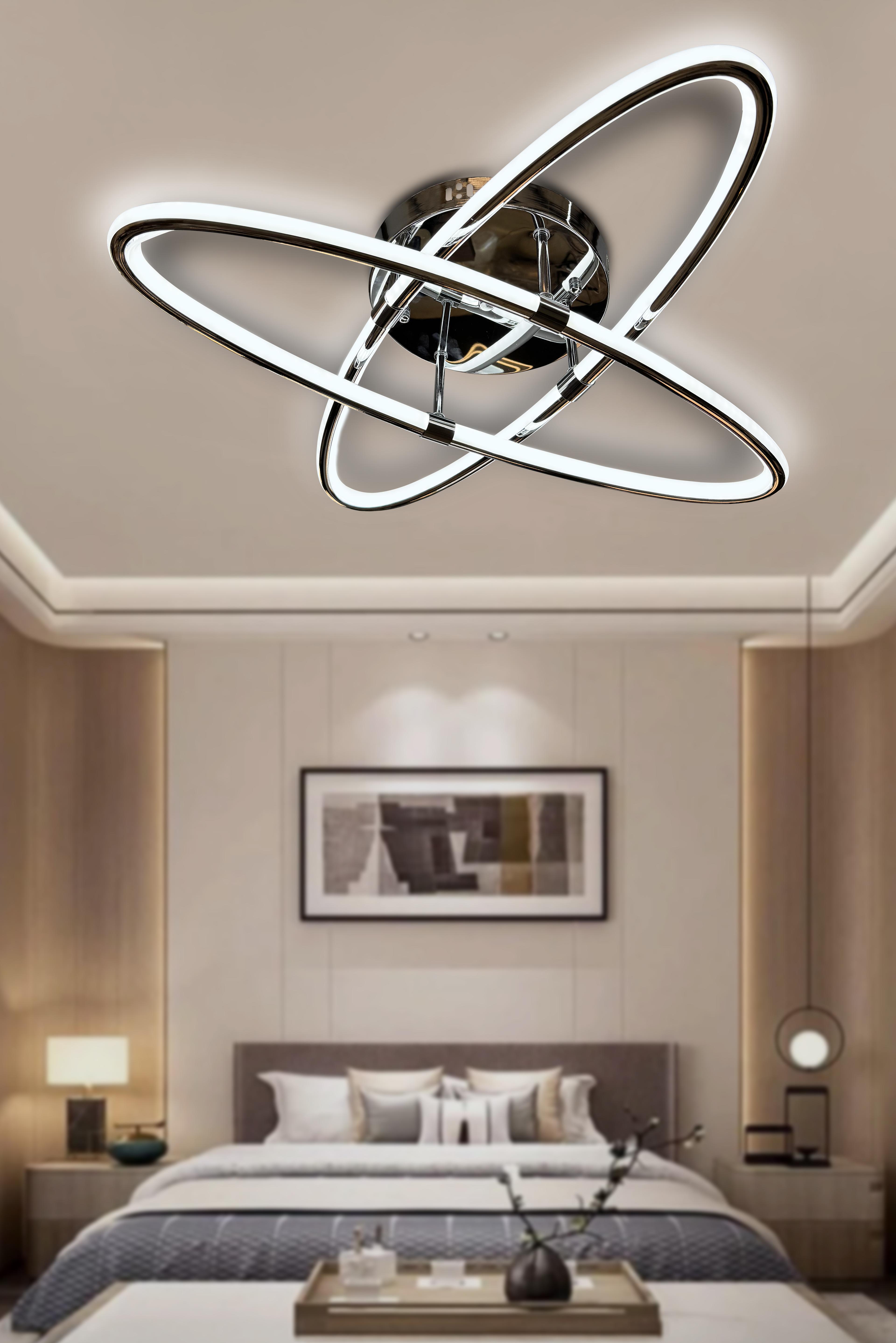 Atom 2 Kollu Çift Yönlü Kumandalı İthal Modern Yüksek Işık Güclü Led Avize